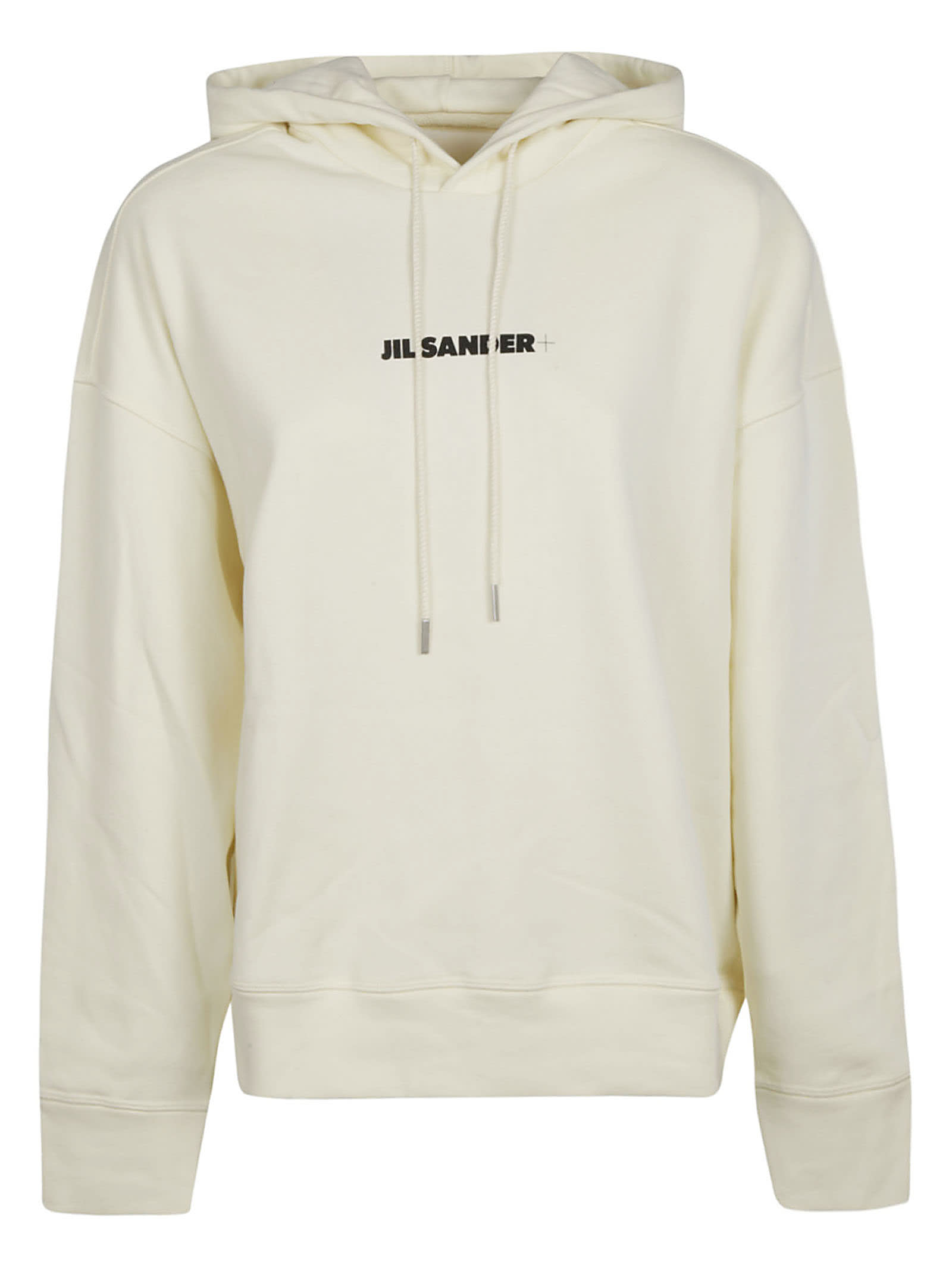 Jil Sander Logo Print Hooded Sweatshirt