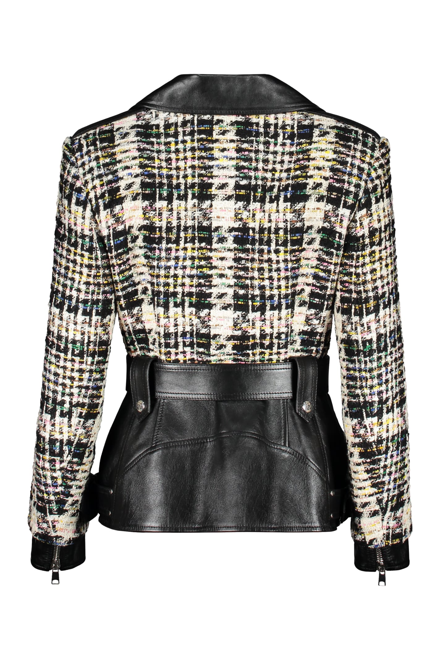 Alexander Mcqueen Calf Leather Jacket In Black