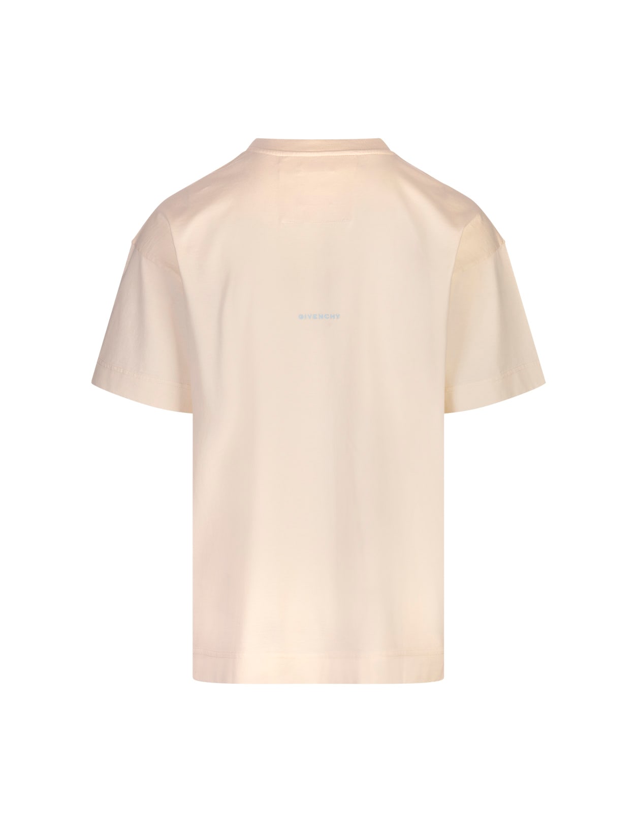 Shop Givenchy Ivory T-shirt With Two-tone 4g Logo In White