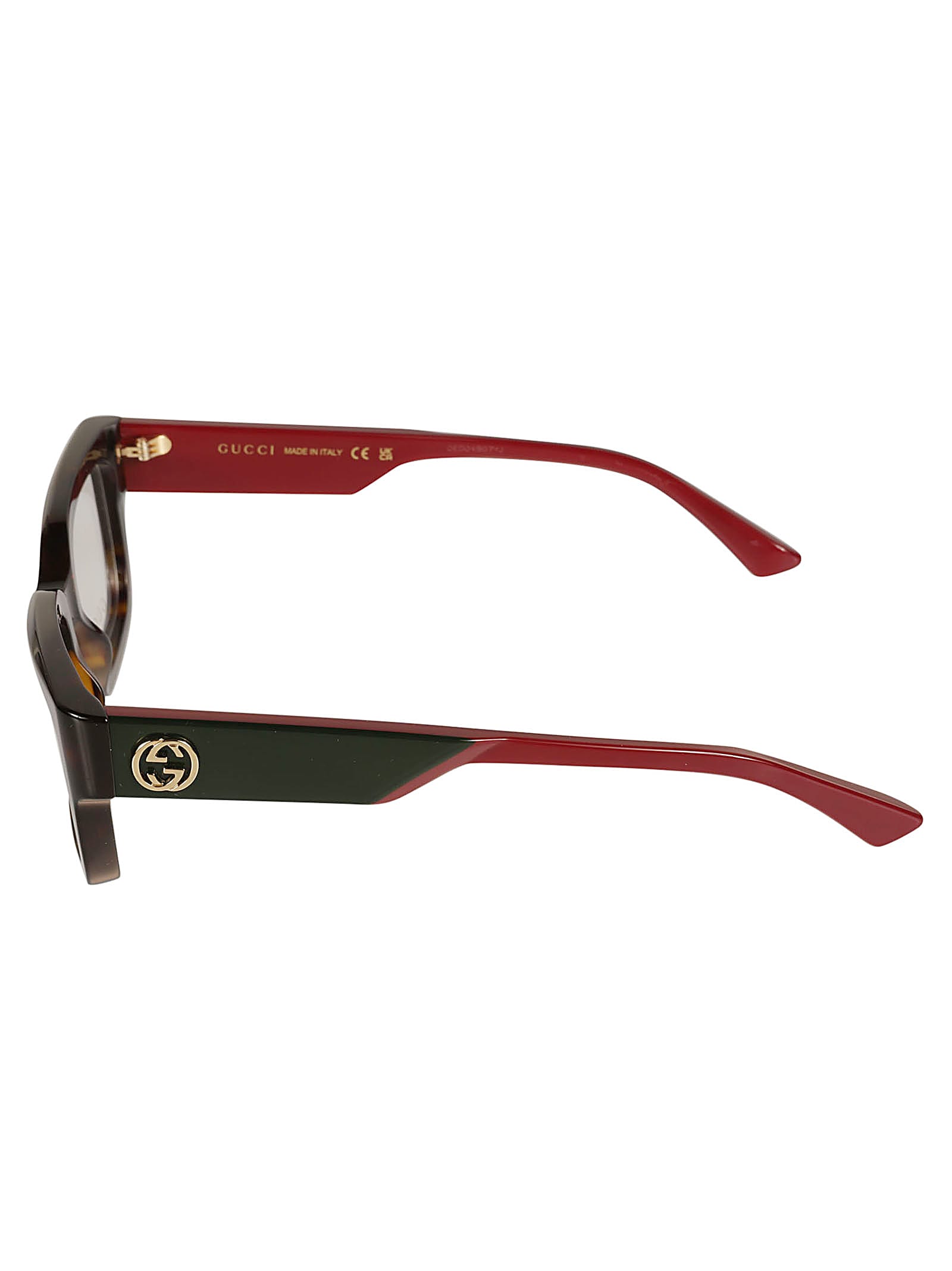 Gucci Rectangle Logo Lens Frame In Brown