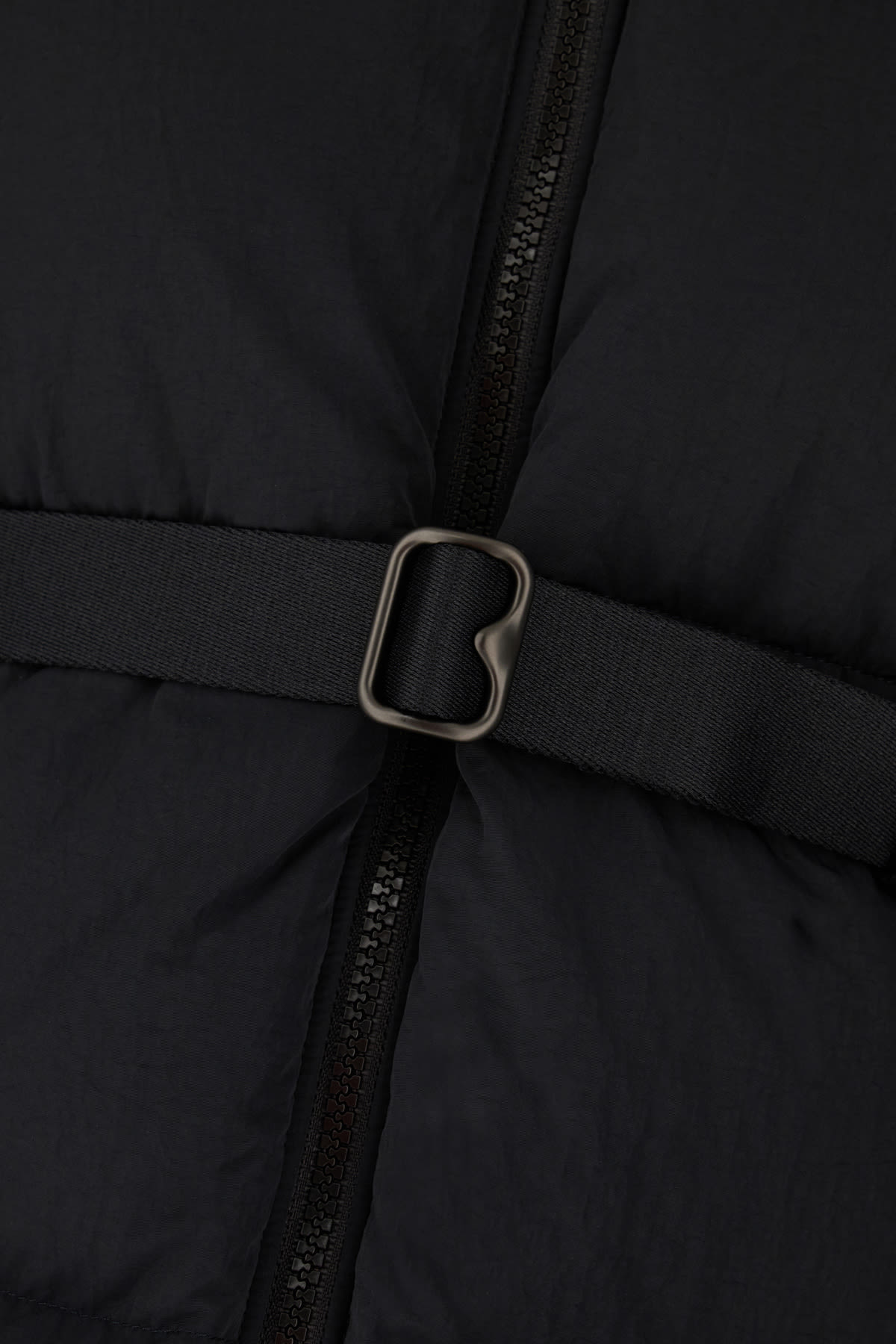 Shop Burberry Black Nylon Down Jacket In Black Snug