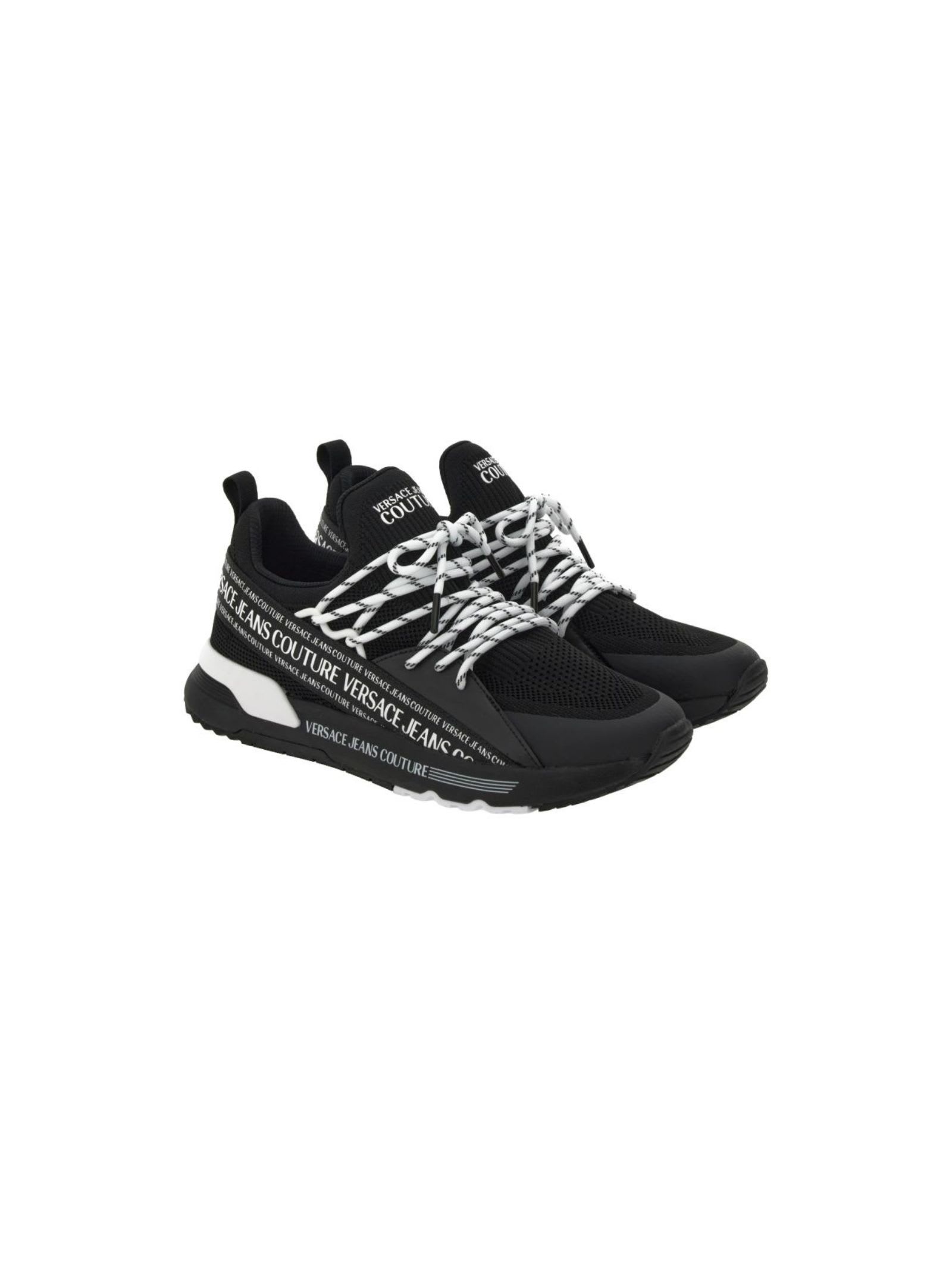 Shop Versace Jeans Couture Mens Sneakers In Black