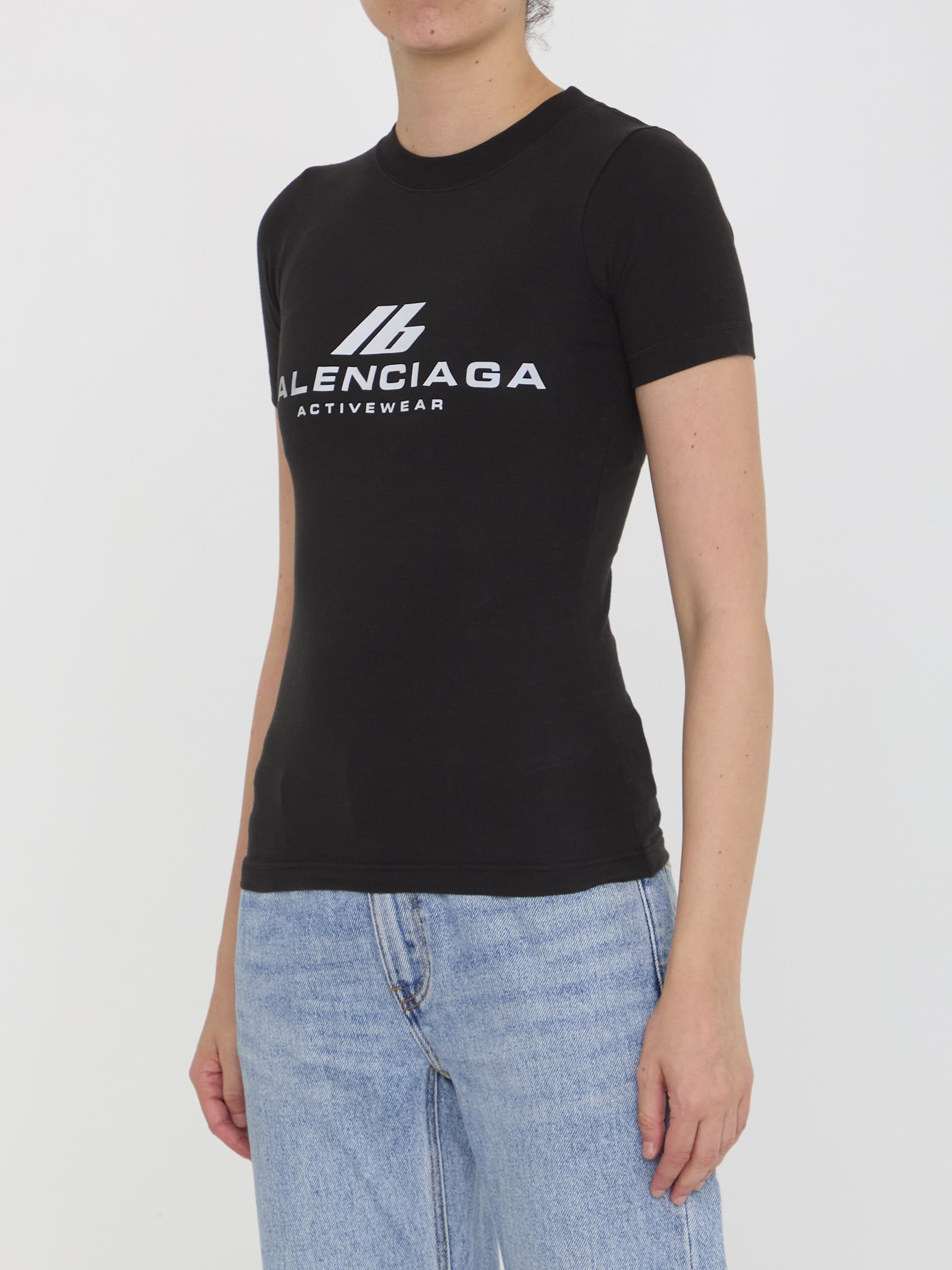 Shop Balenciaga Activewear T-shirt In Black