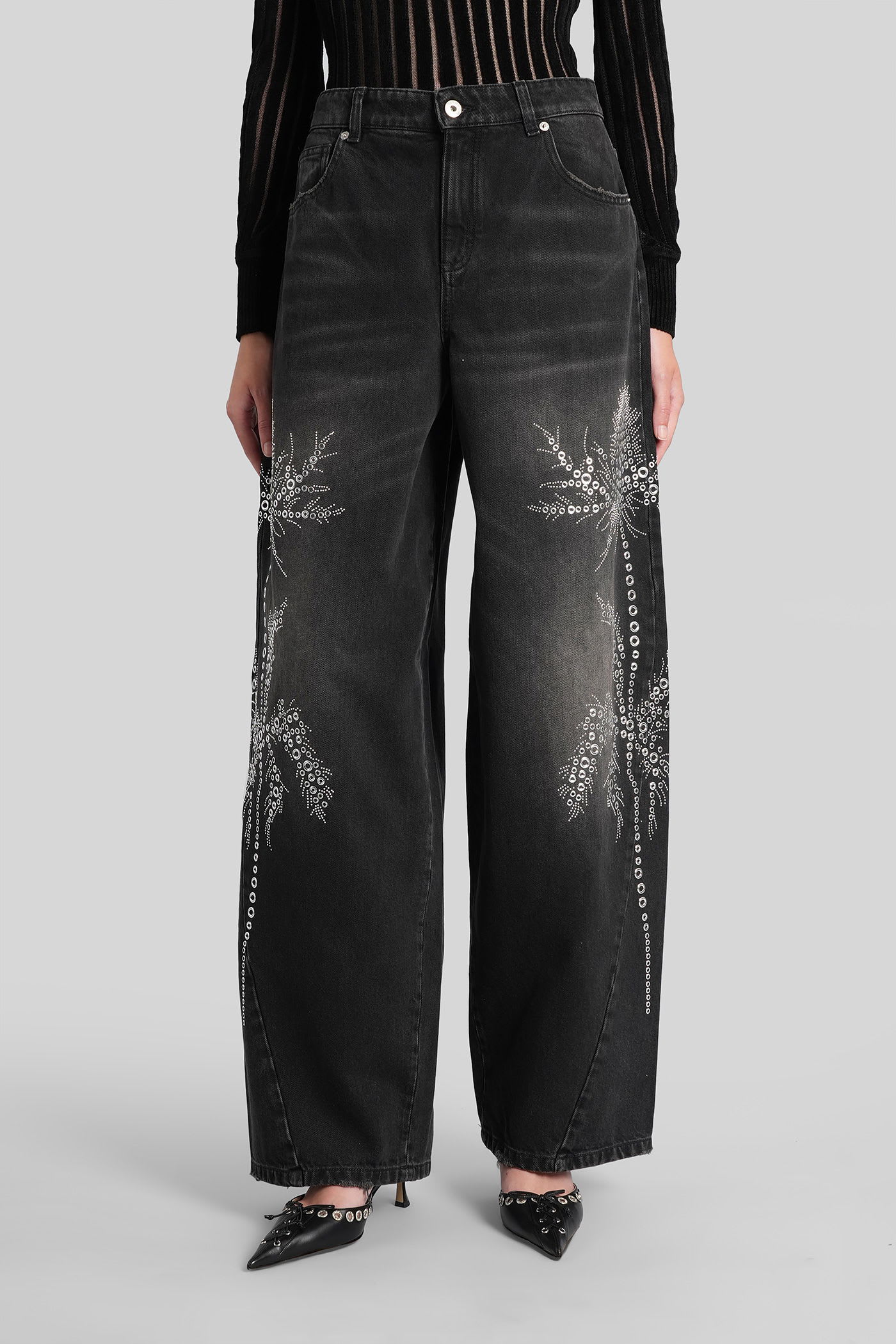 Blumarine Multi-pocket Jeans In Black