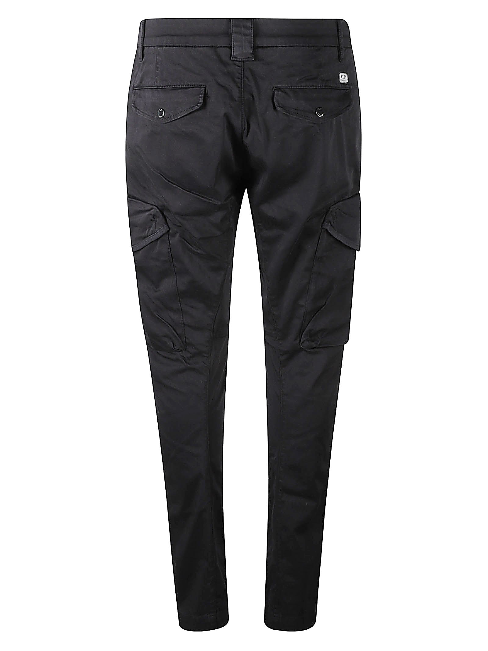 C.p. Company Cargo Fitted Trousers In Black