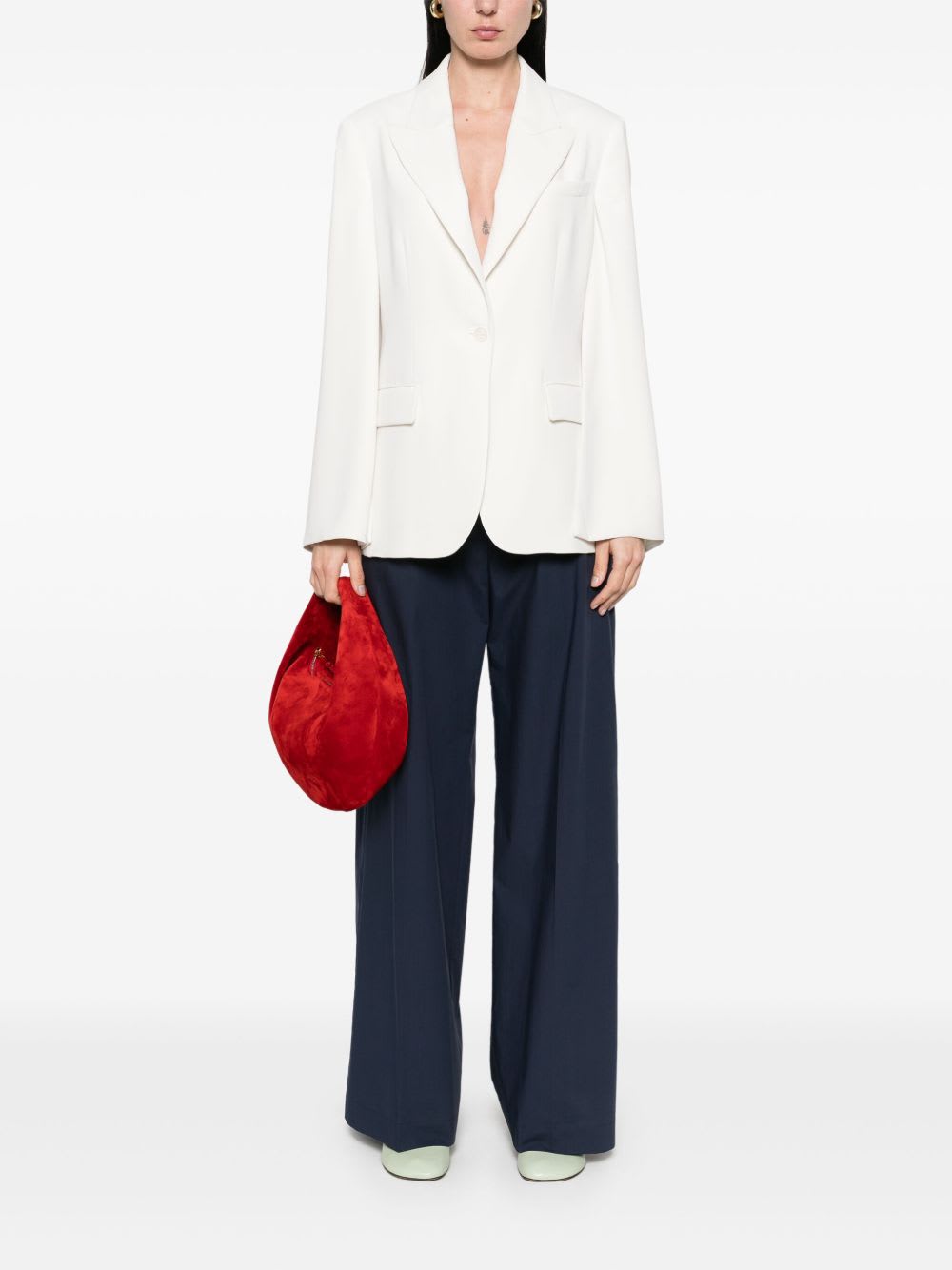 P.a.r.o.s.h Parosh Cotton Wide Leg Trousers In Blue