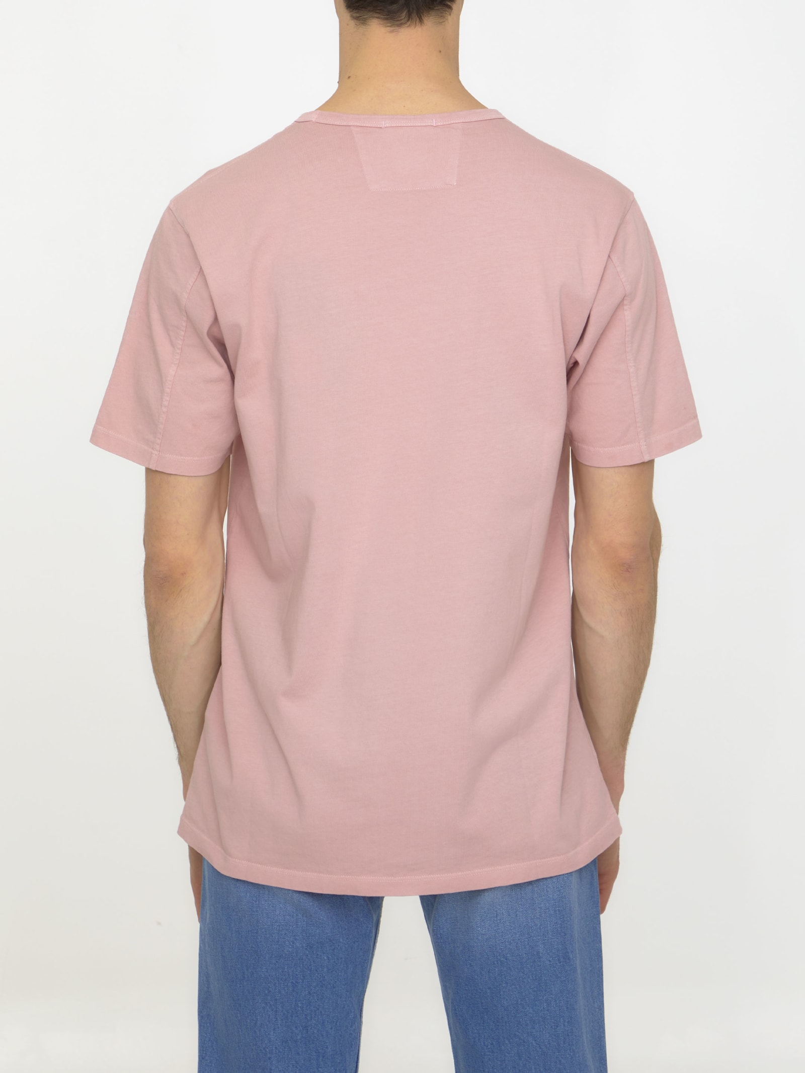 Shop C.p. Company Logo Cotton T-shirt In Pink