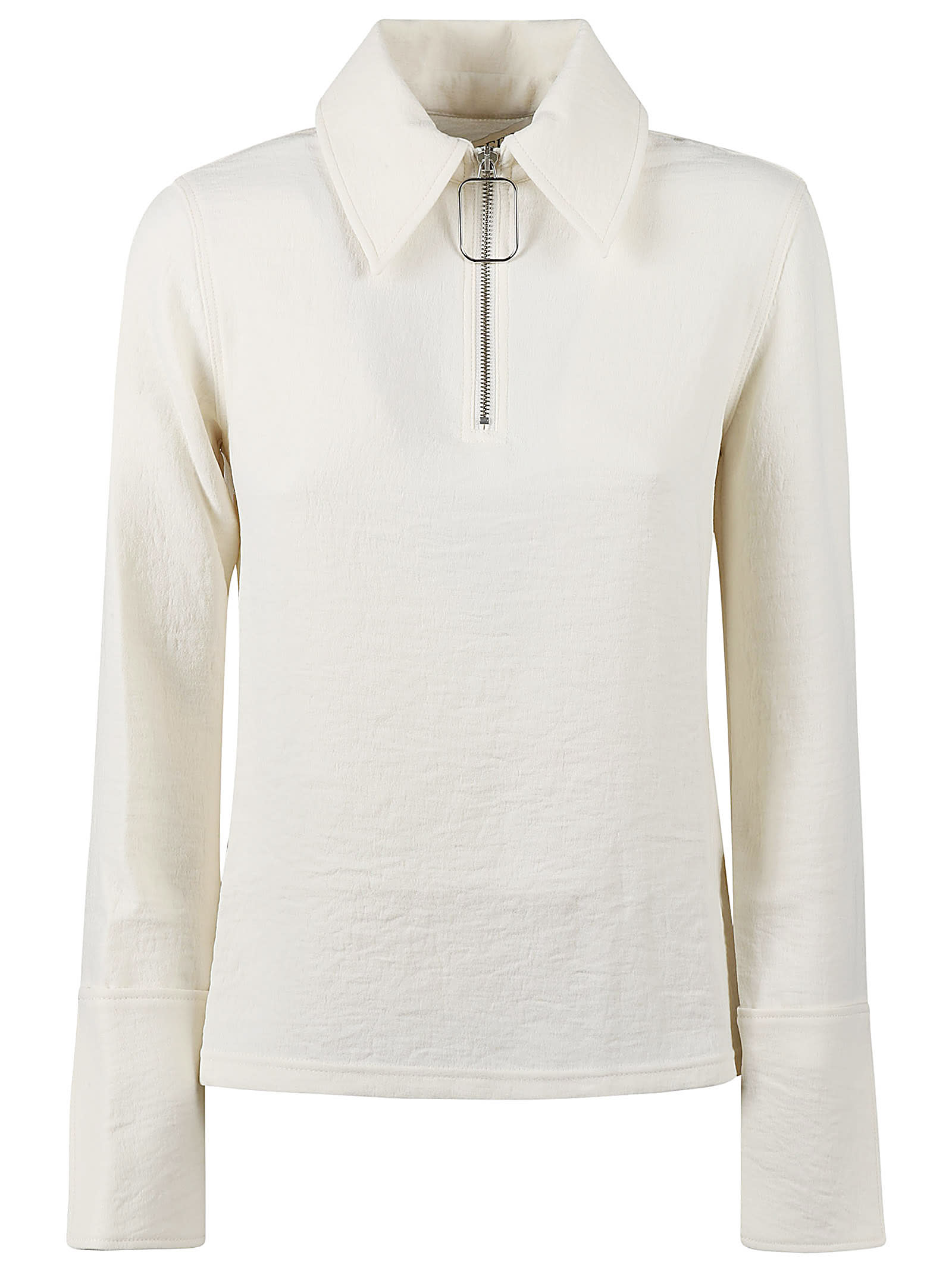 Shop Jw Anderson Wire Puller Henley Top In Off White