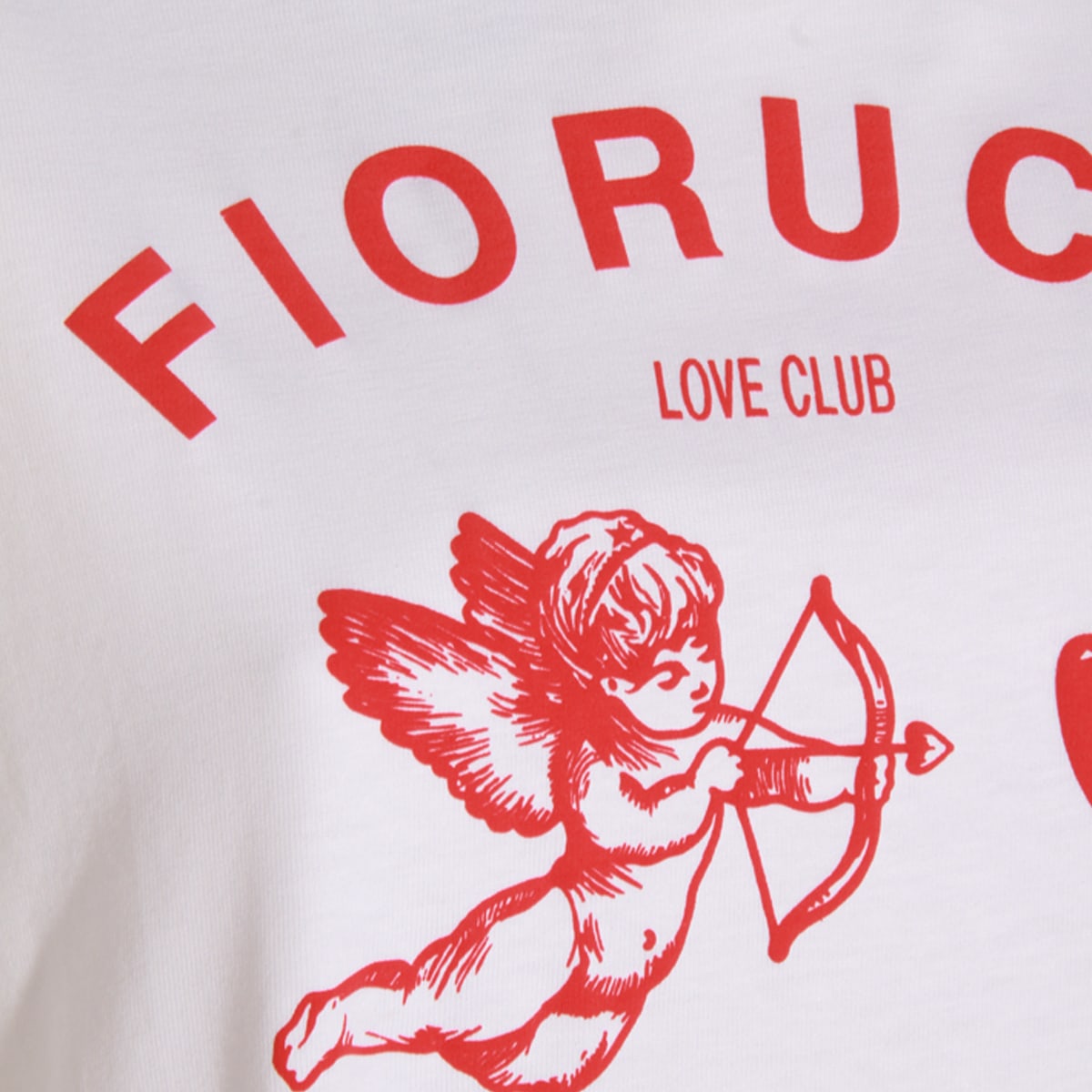 Fiorucci Cupid Love Club White T-shirt In White