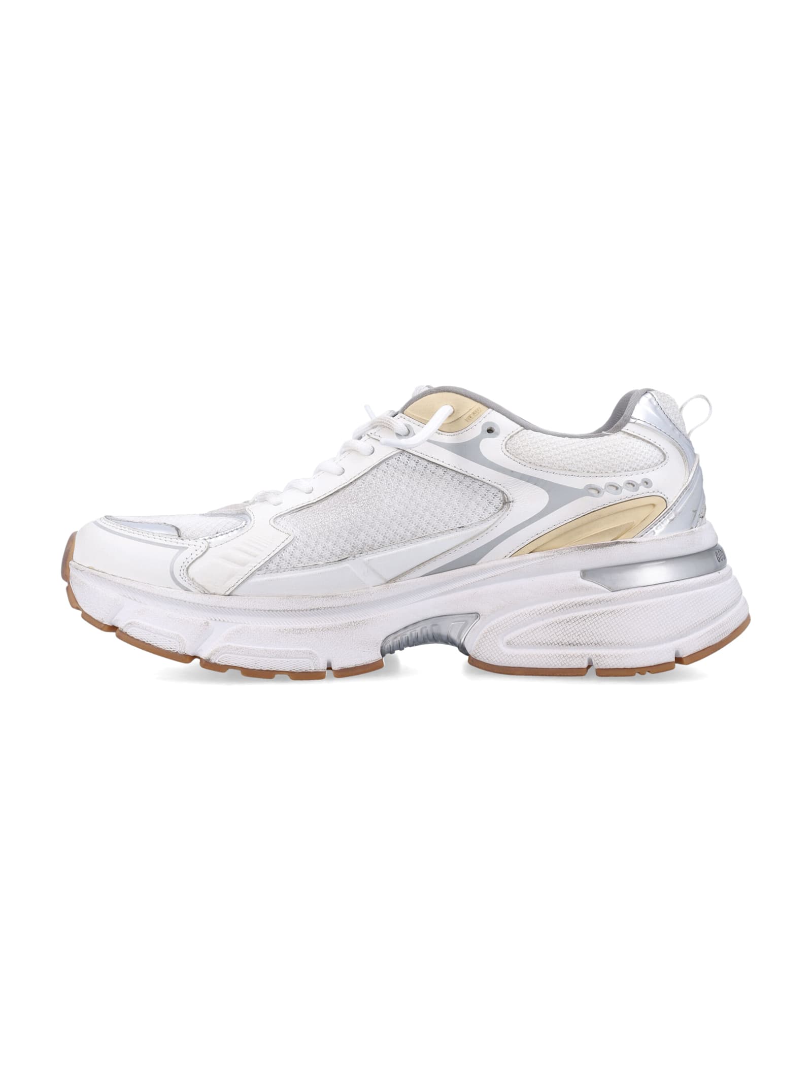 Golden Goose Lightstar Net Leather And Suede Upper Tpu Star Net Heel And Spur In White