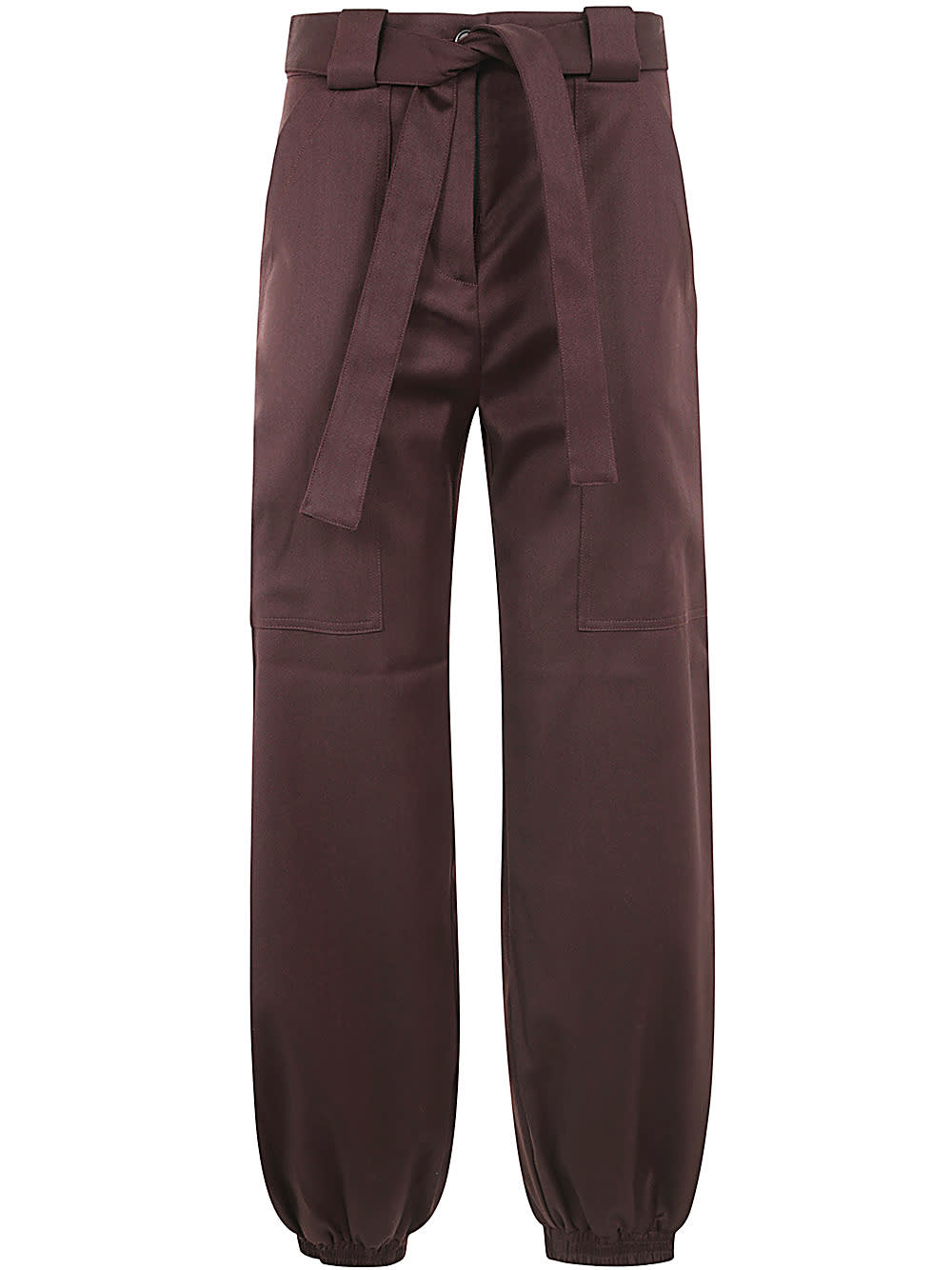 Shop Pinko Caproni Flannel Trousers In Bordeaux