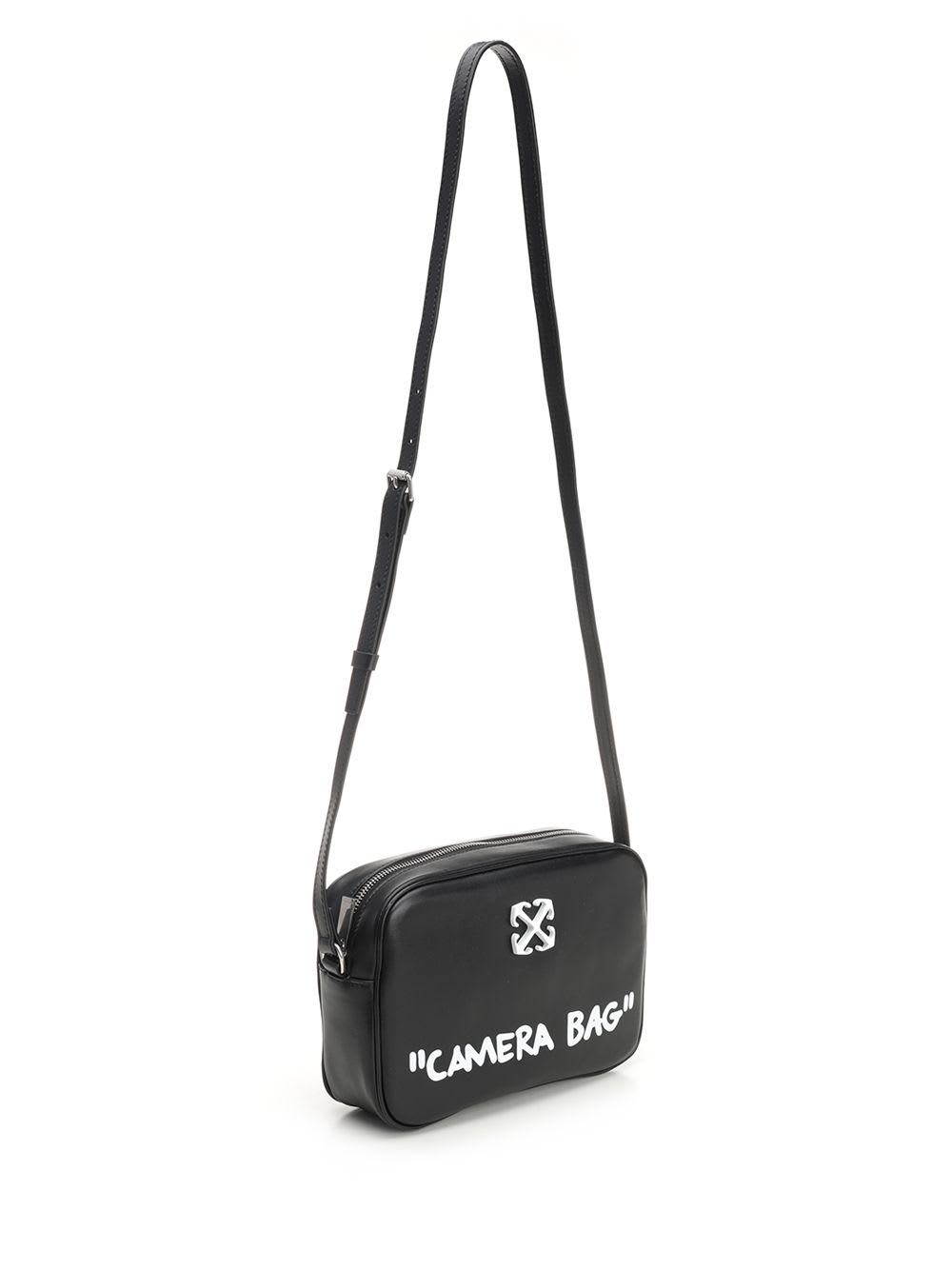 Off-white Medium Jitney Quote Shoulder Bag In Black