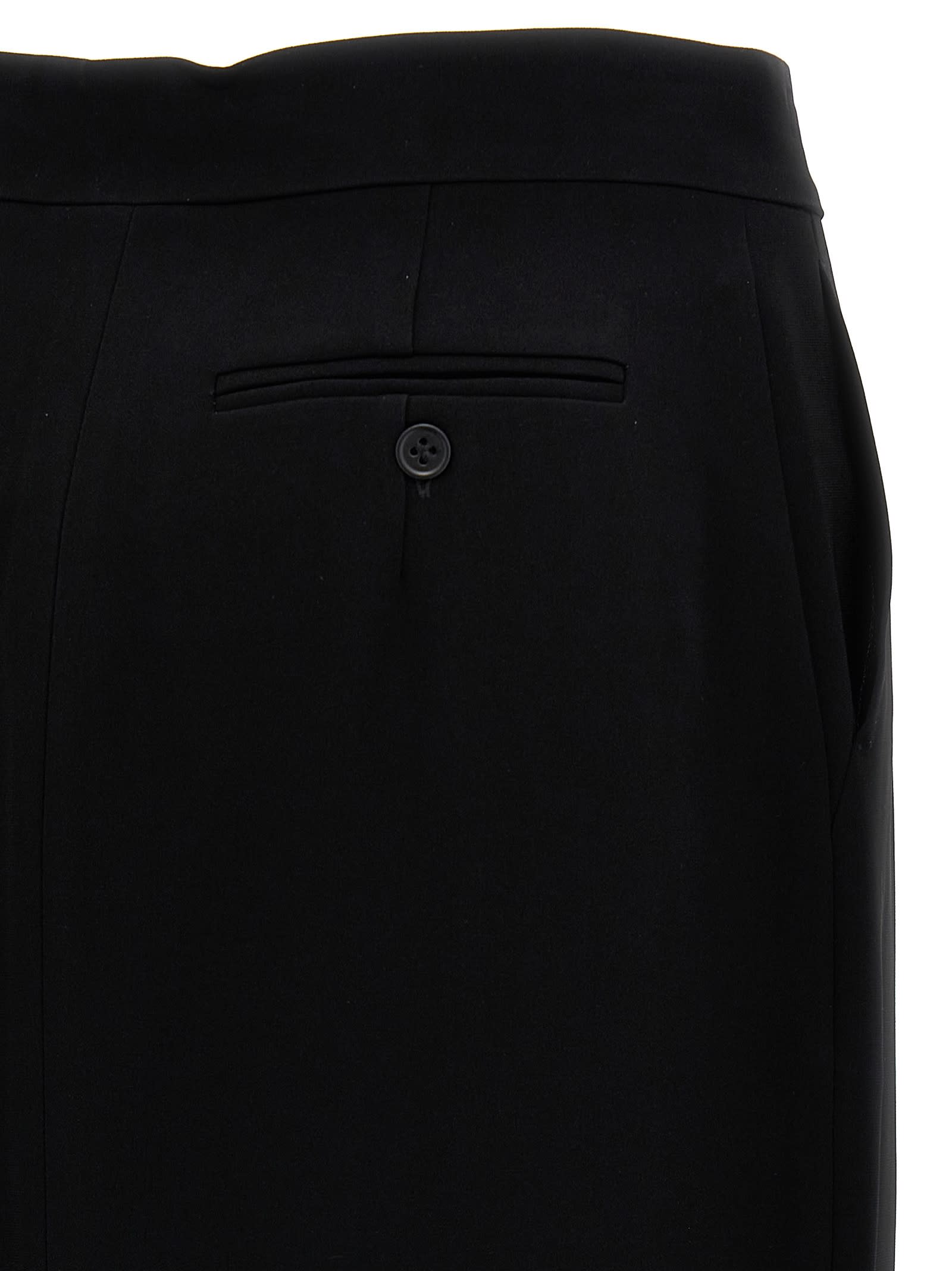 Max Mara Black Triacetate Blend Lemma Skirt In Black