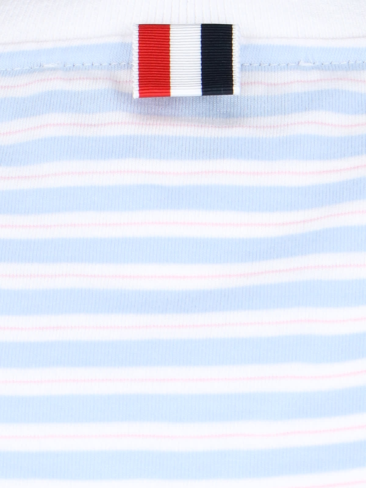 Shop Thom Browne Stripe T-shirt In Light Blue