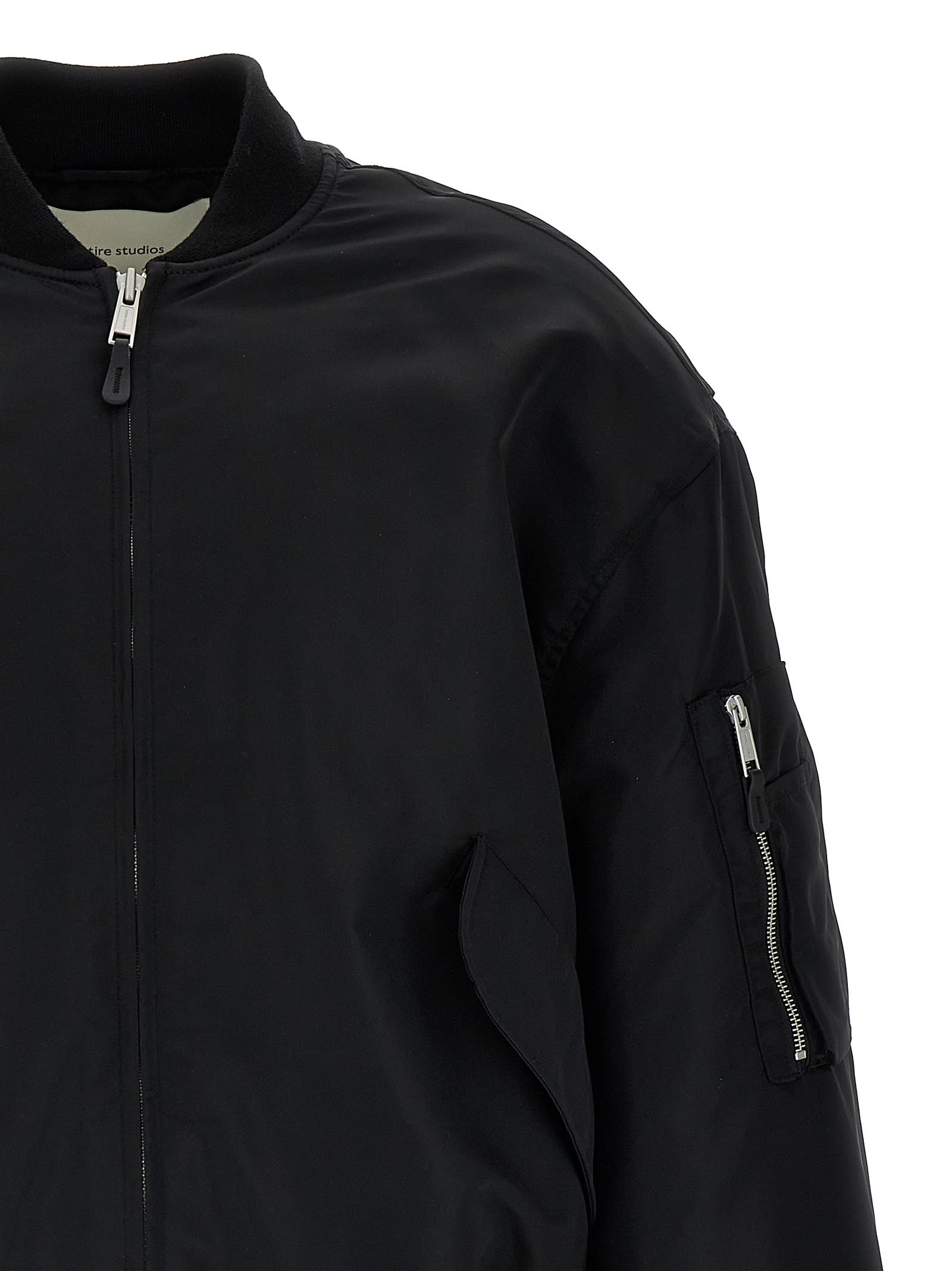 Entire Studios Broad Bomber Jacket In Black
