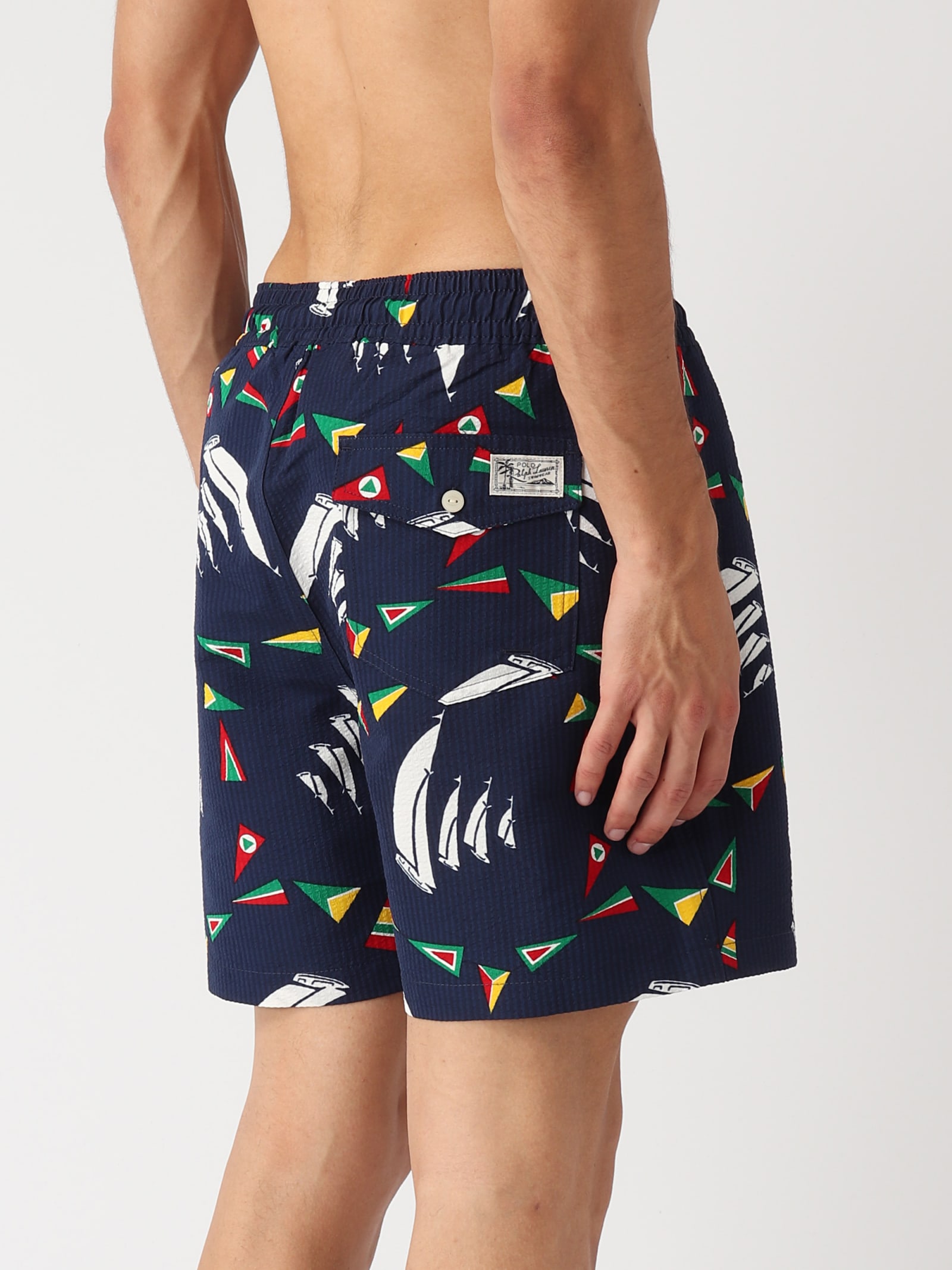Shop Polo Ralph Lauren Traveler Short Seers Swim Shorts In Navy
