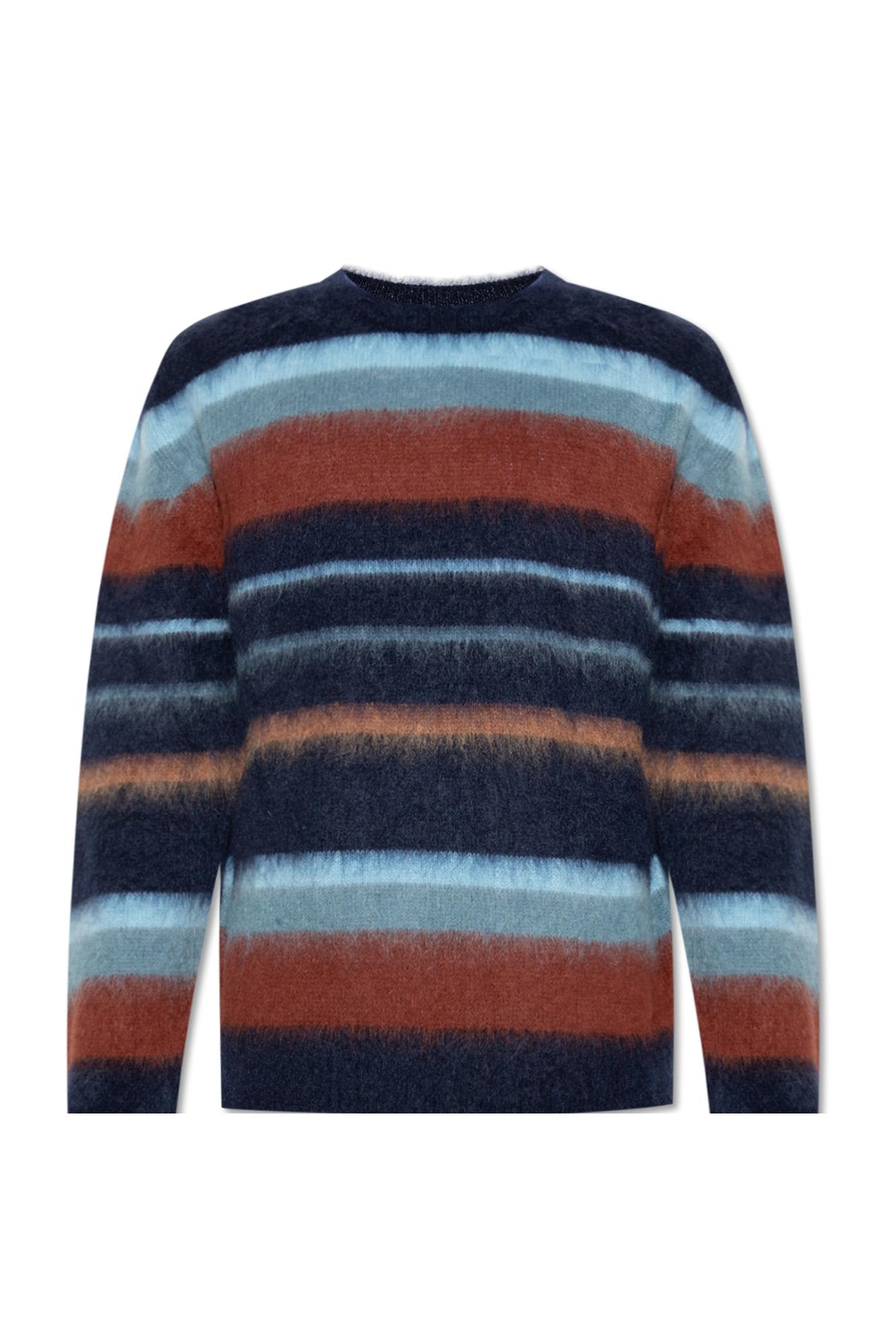 Shop Etro Striped Sweater In Blue