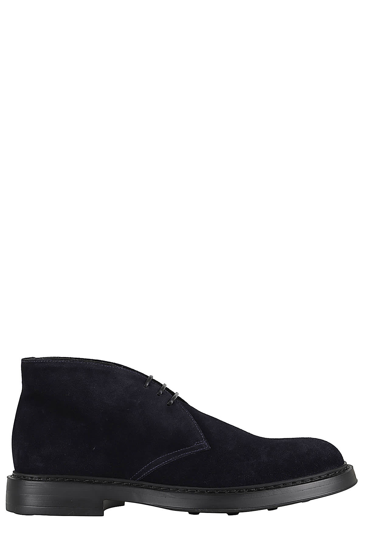 Shop Doucal's Chukka Visone In Blu Nero