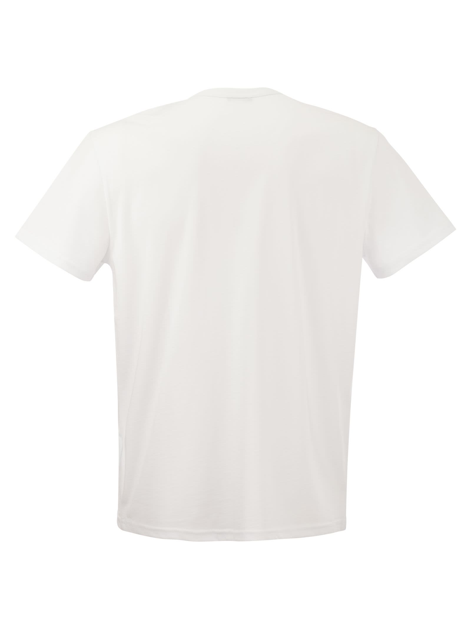 Shop Hogan Cotton Jersey T-shirt In White