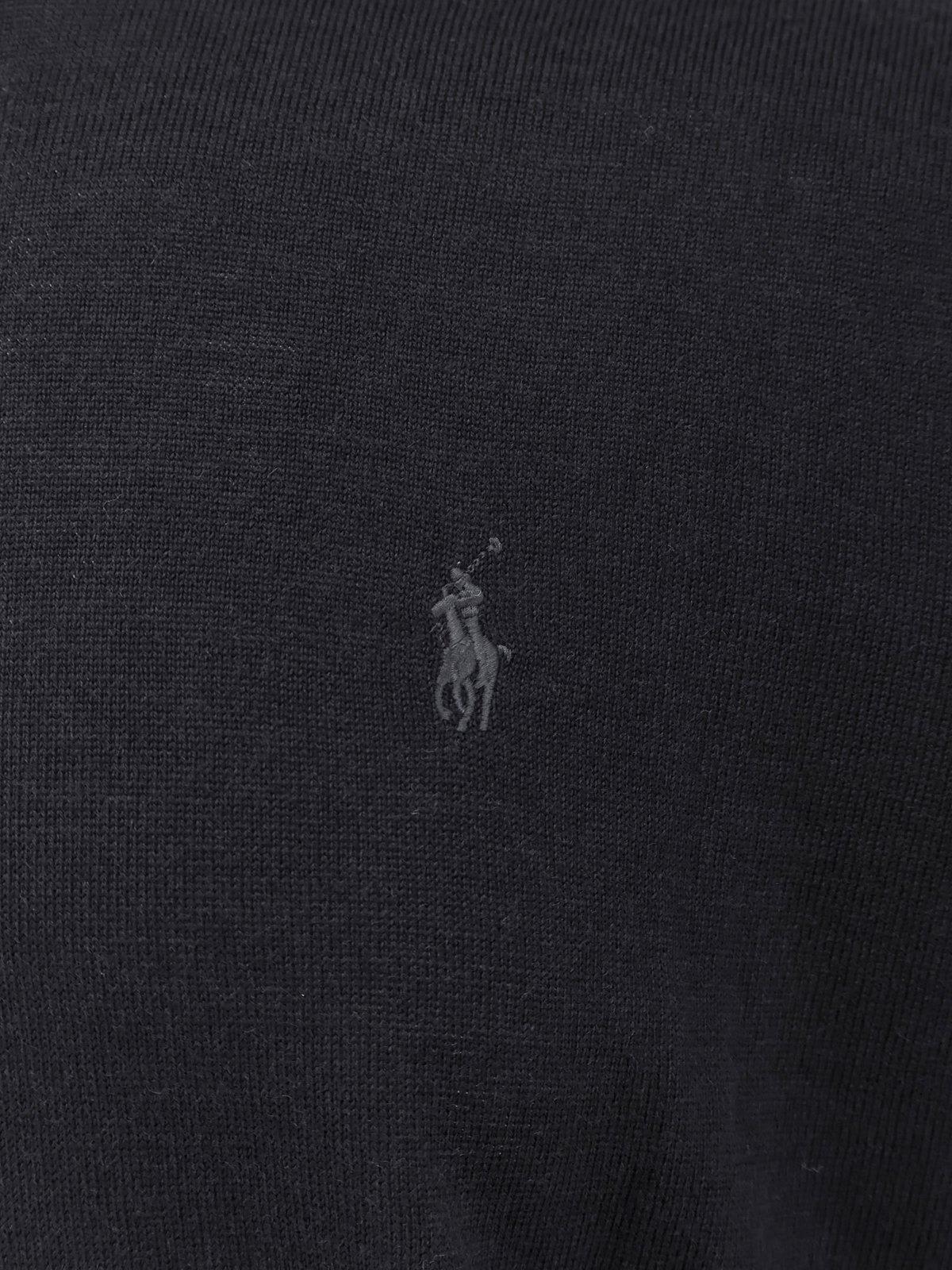 Shop Ralph Lauren Logo Embroidered Crewneck Jumper In Polo Black