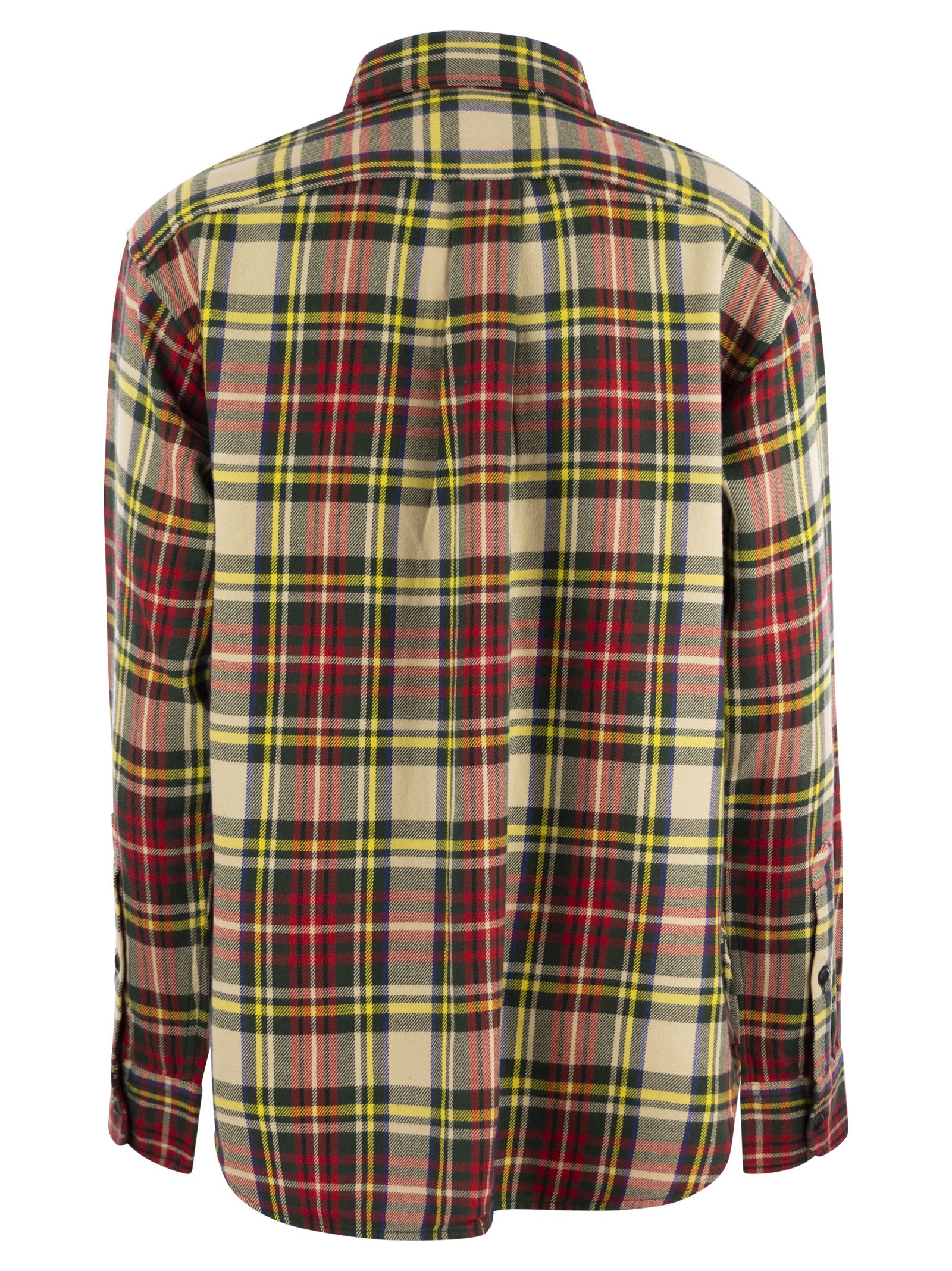 Shop Polo Ralph Lauren Plaid Shirt With Beaded Logo In Red