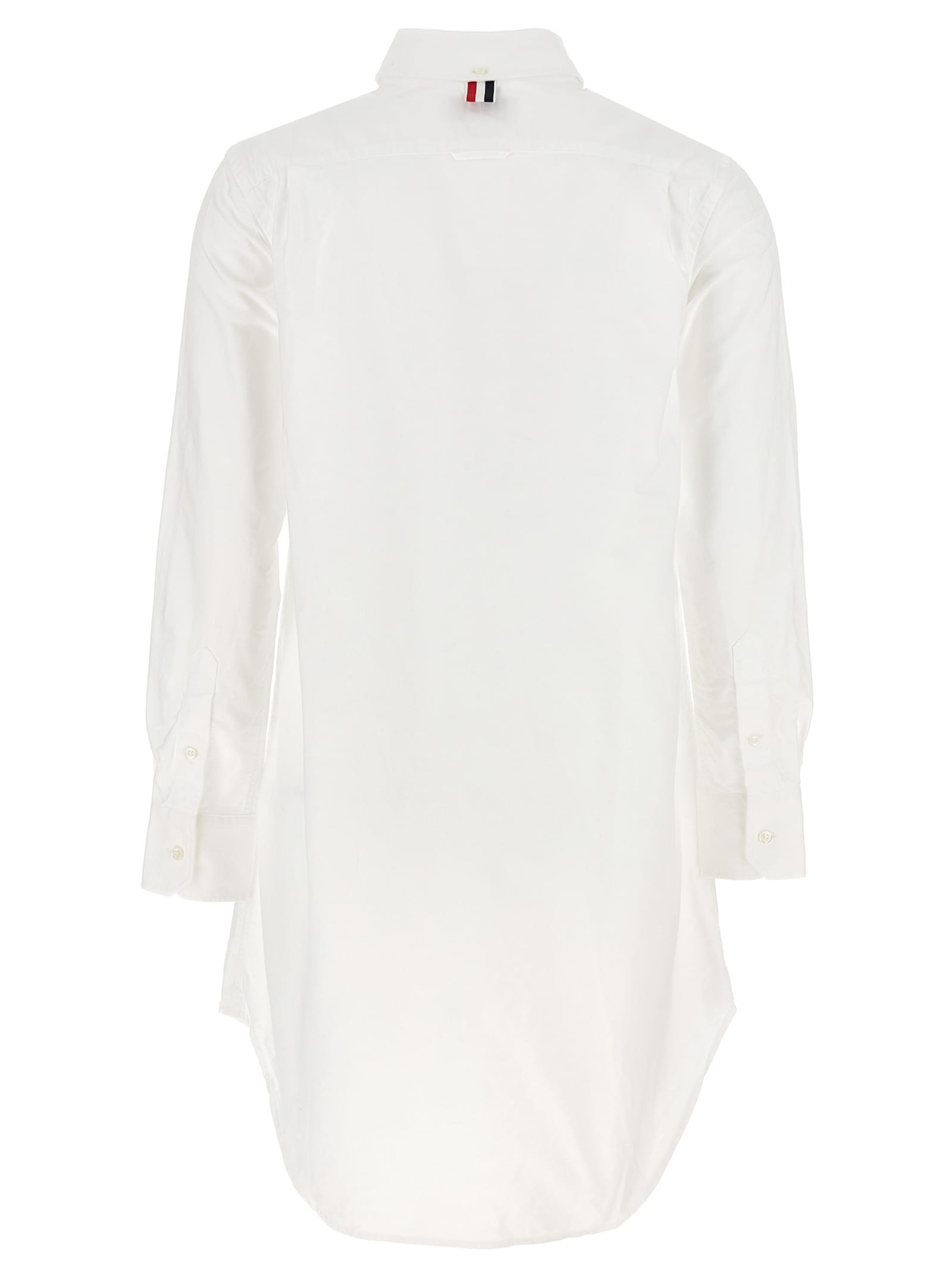 Shop Thom Browne Rwb Chemise Dress In White