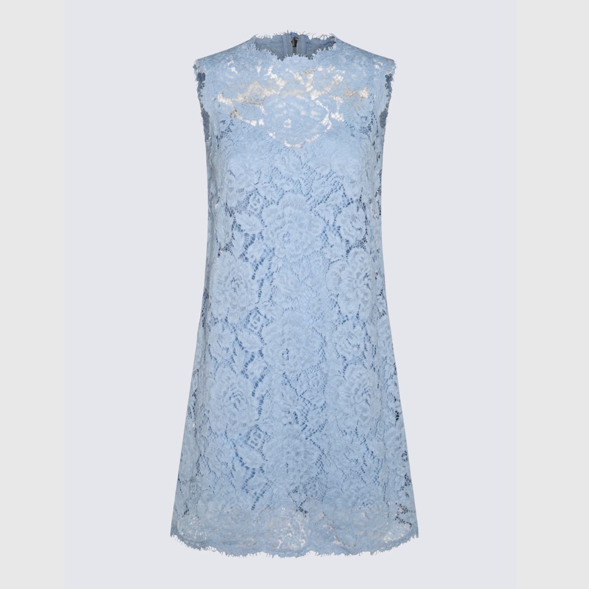 Shop Dolce & Gabbana Light Blue Viscose Dress In Glicine