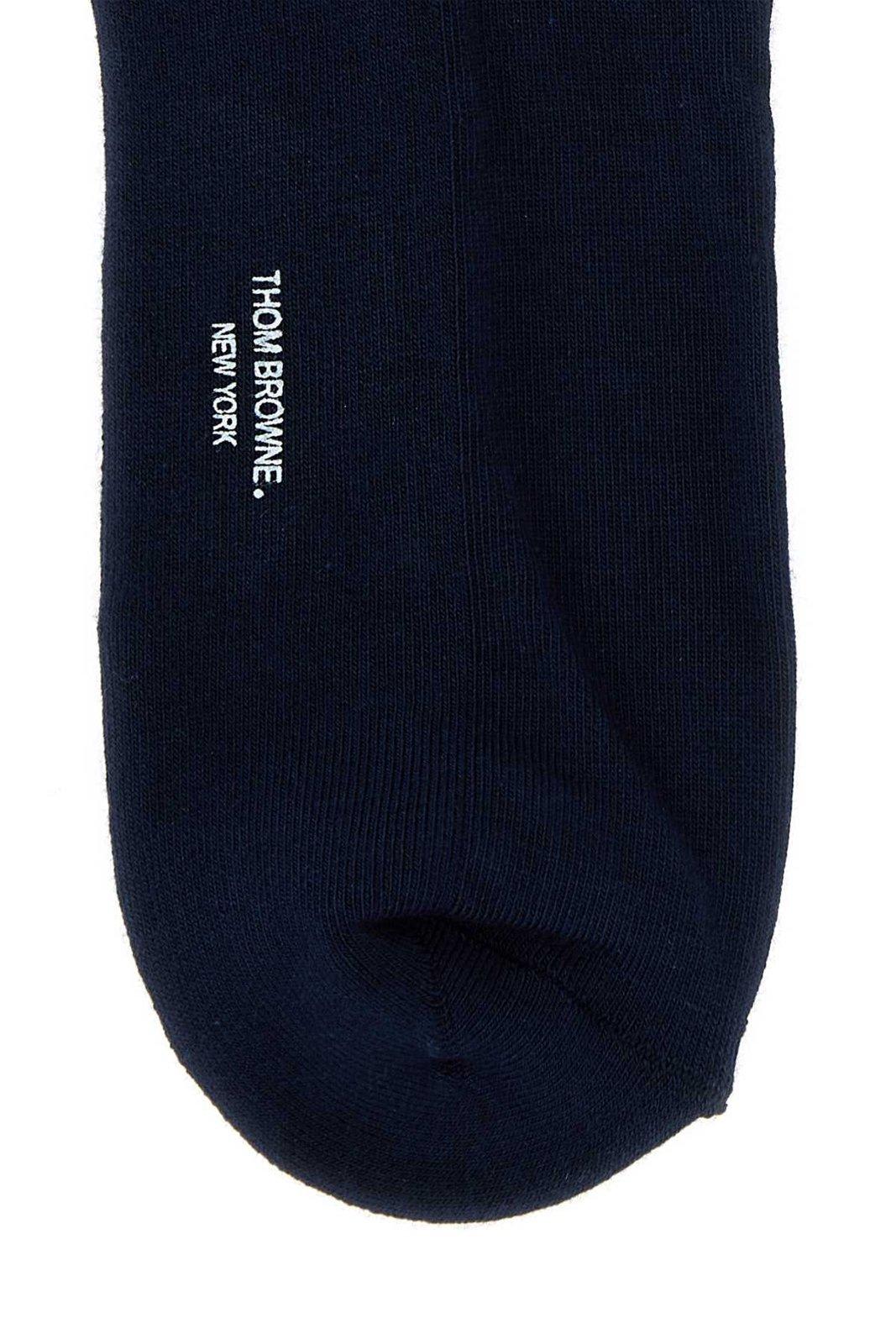 Shop Thom Browne Hector Athletic Ribbed Socks In Navy