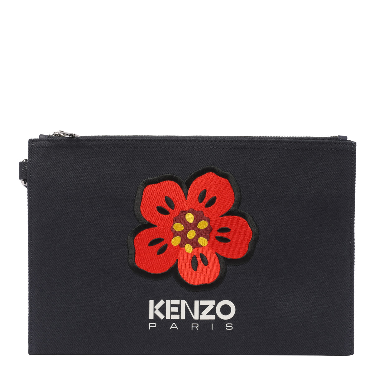 Kenzo Boke Flower Large Clutch In Blu