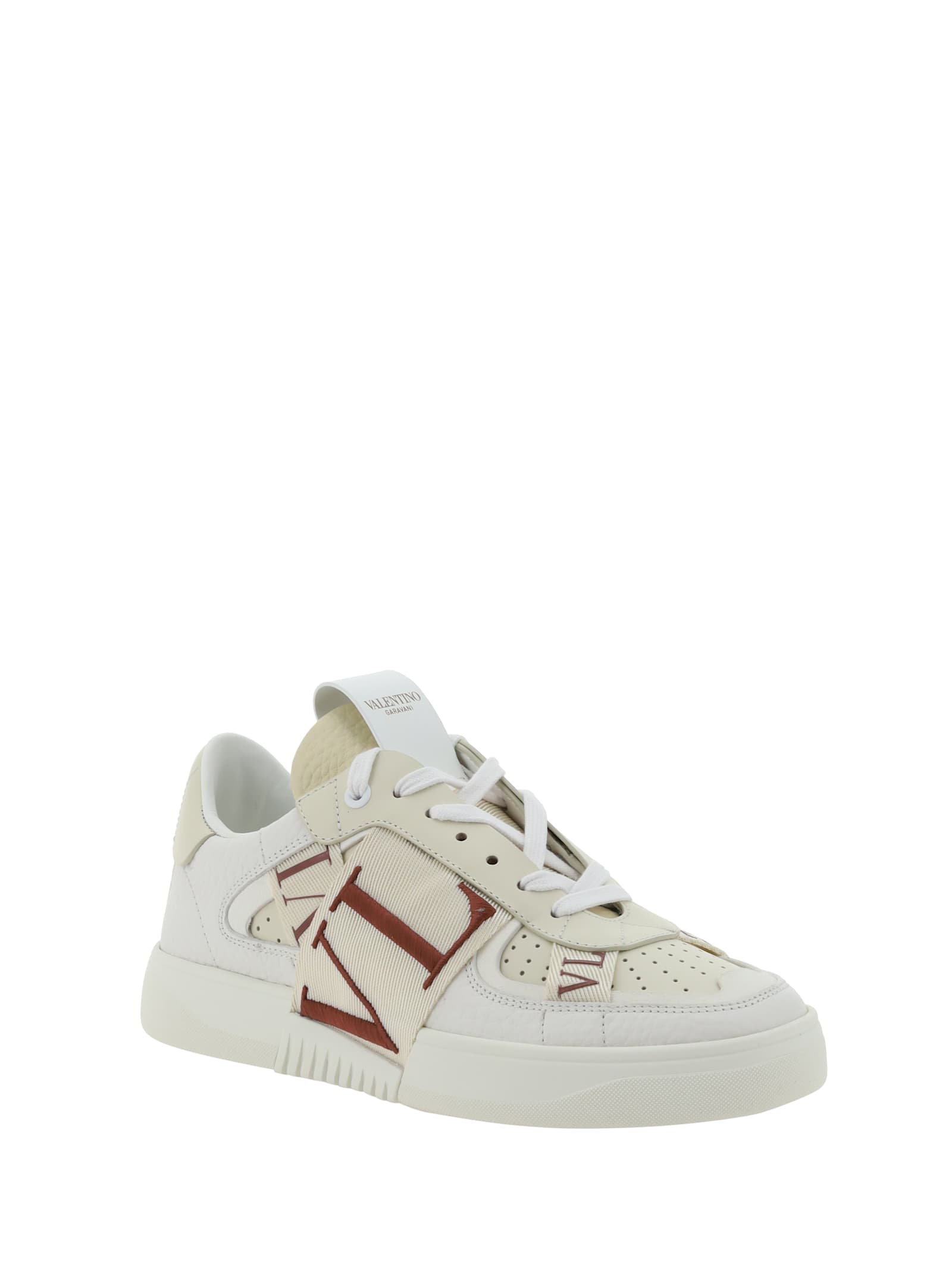 Shop Valentino Garavani Vl7n Sneakers In Bianco/ivory-rose Brown/l.ivory/ivory/bi