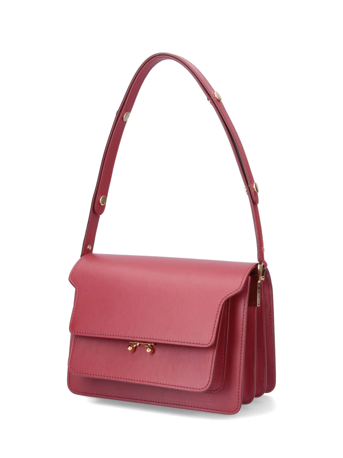 Shop Marni Trunk Midi Crossbody Bag In Red