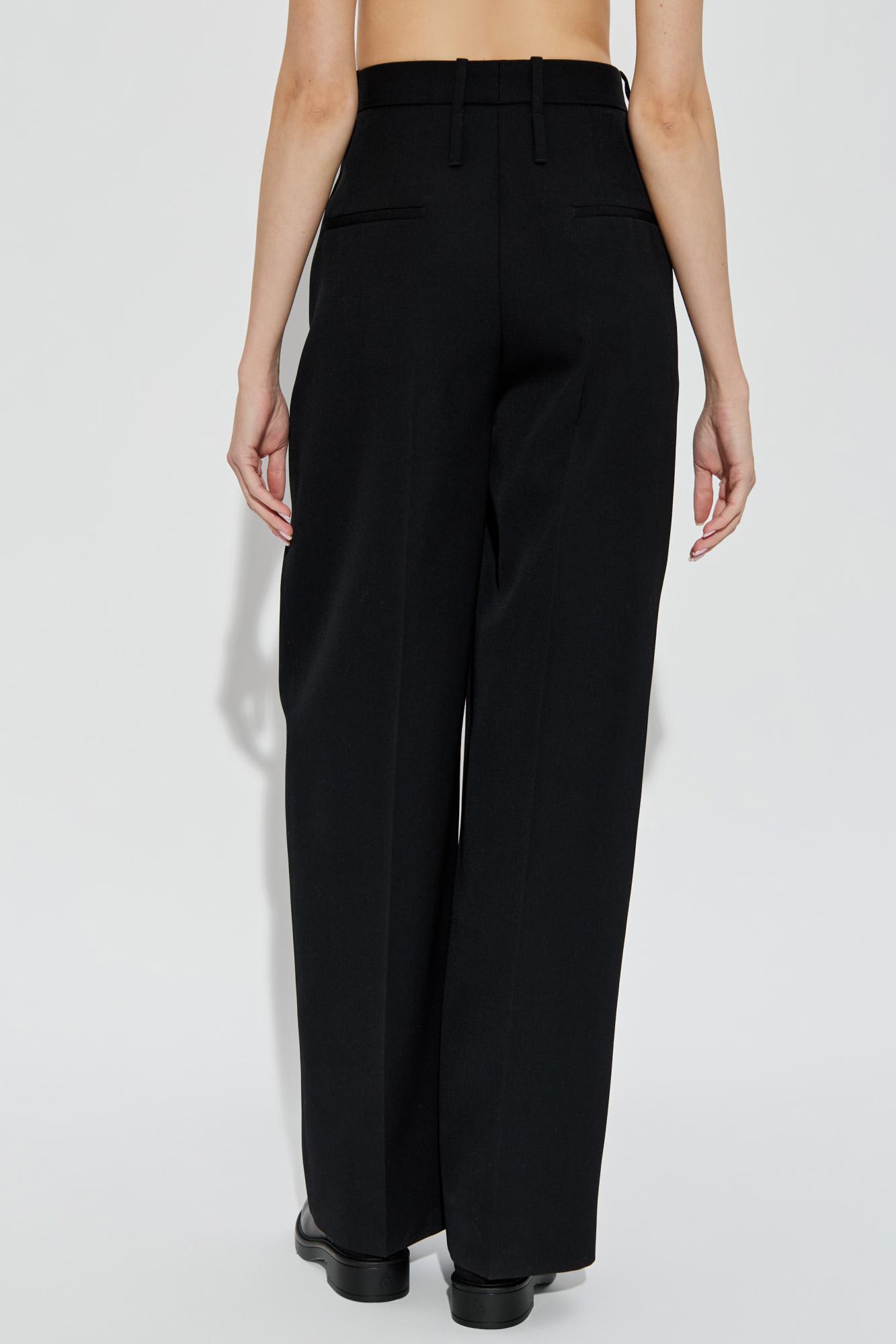 Jil Sander Front-pleated Wool Trousers In Black
