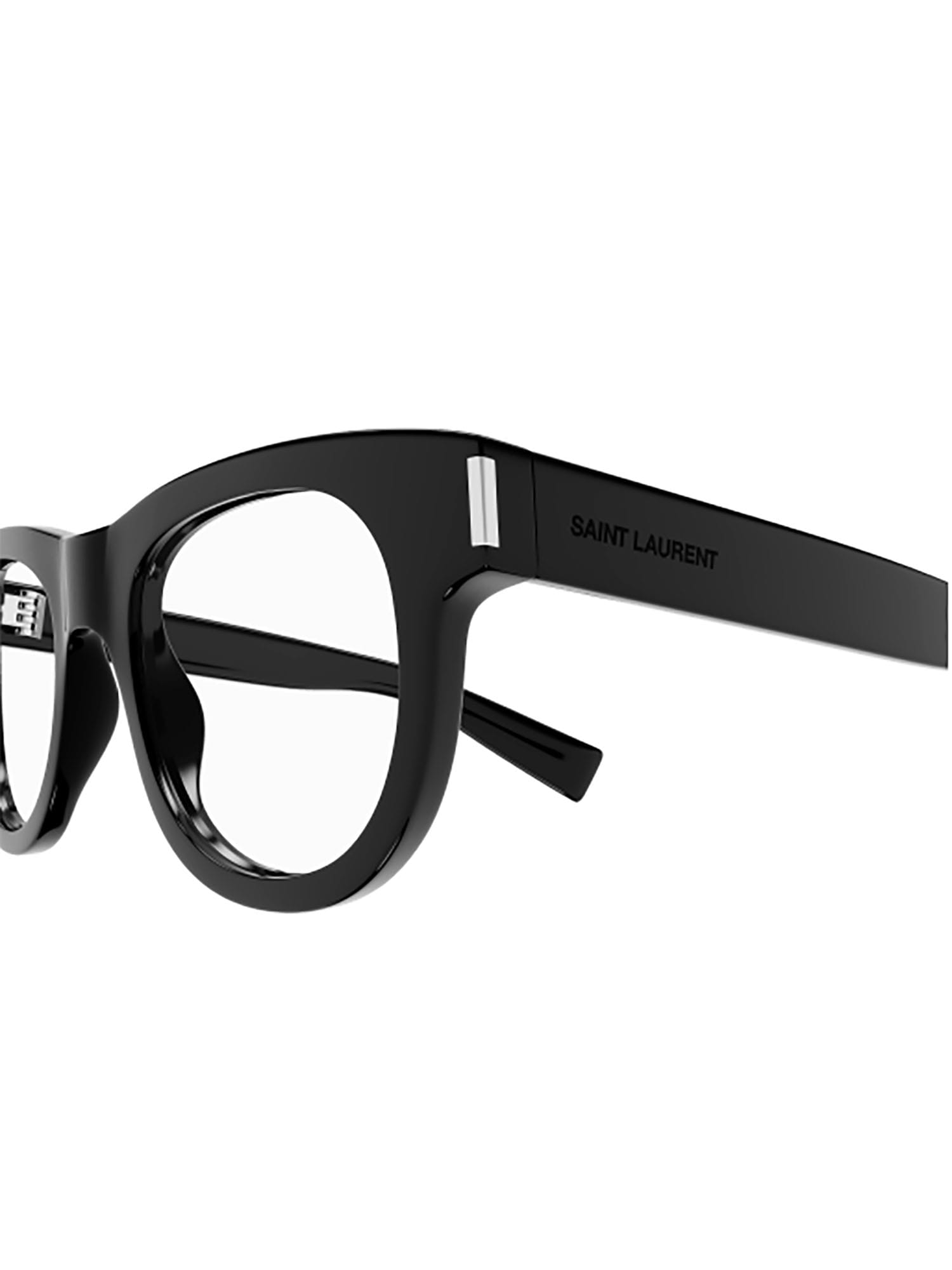 Shop Saint Laurent Sl 571 Opt Eyewear In Black Black Transpare