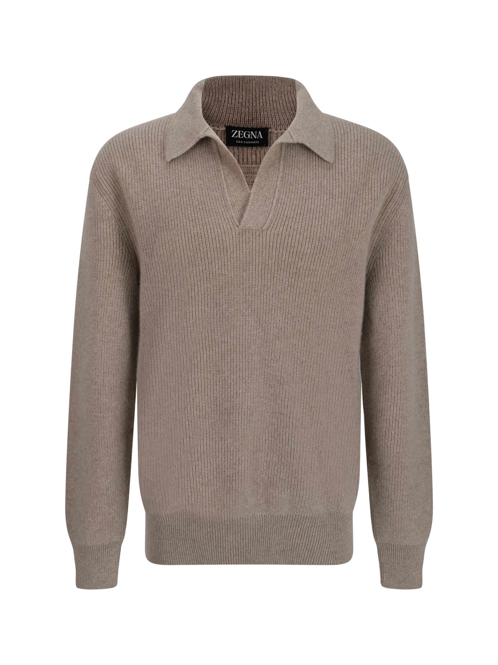 Shop Zegna Sweater In Beige Chiaro Unito