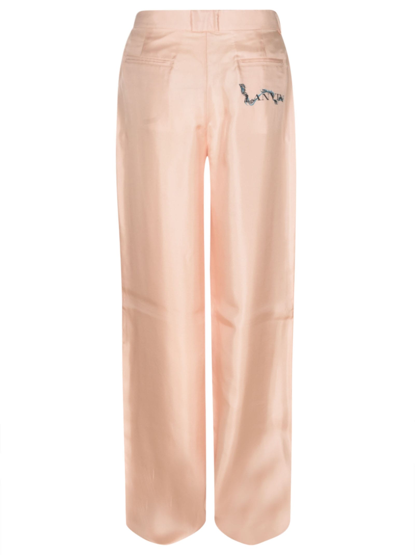 Shop Lanvin High Waist Long Trousers In Pink