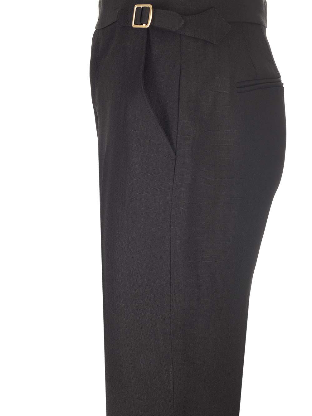 Shop Casablanca Black Trousers With Side Adjusters