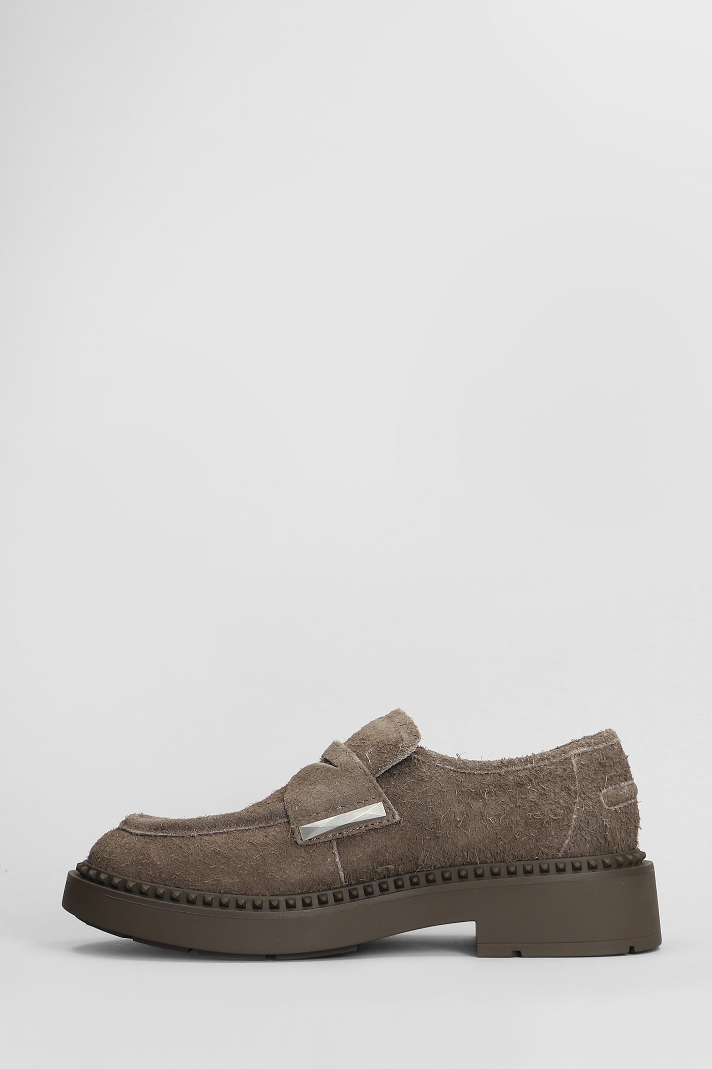 Shop Ash Medusa Loafers In Brown Suede