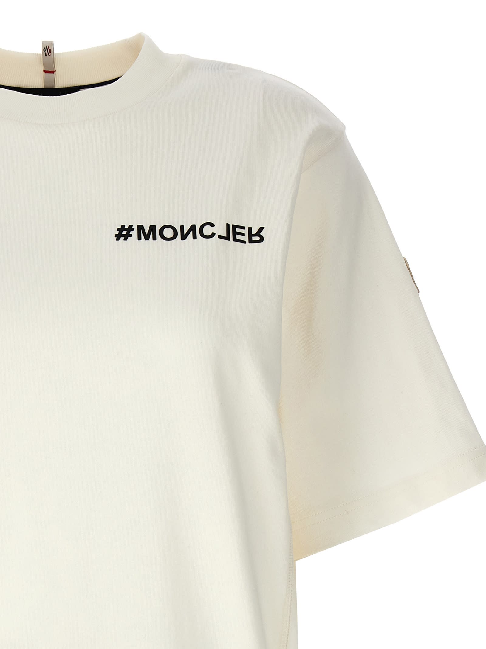 Shop Moncler Logo Print T-shirt