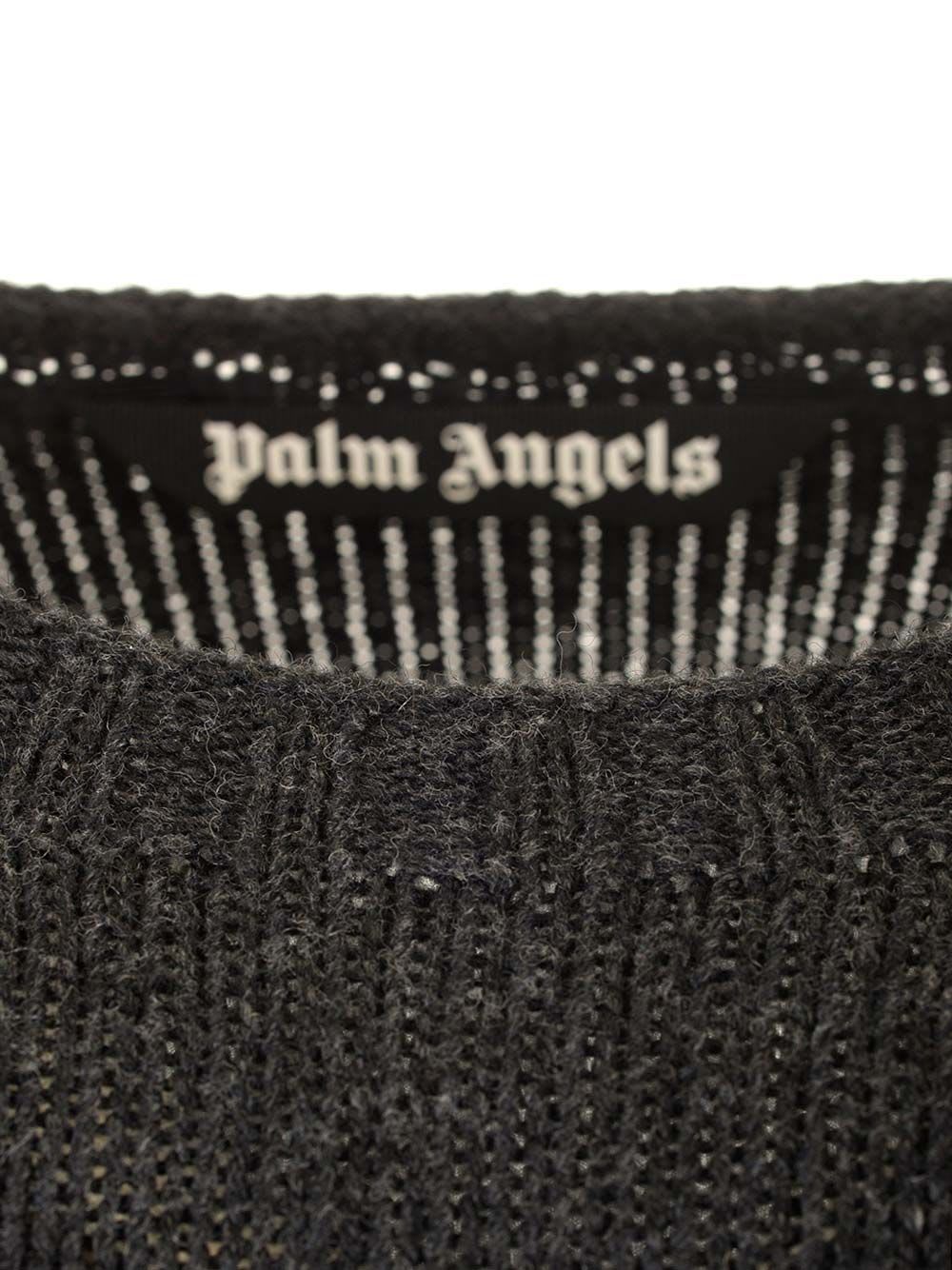 Shop Palm Angels Crewneck Sweater In Grey