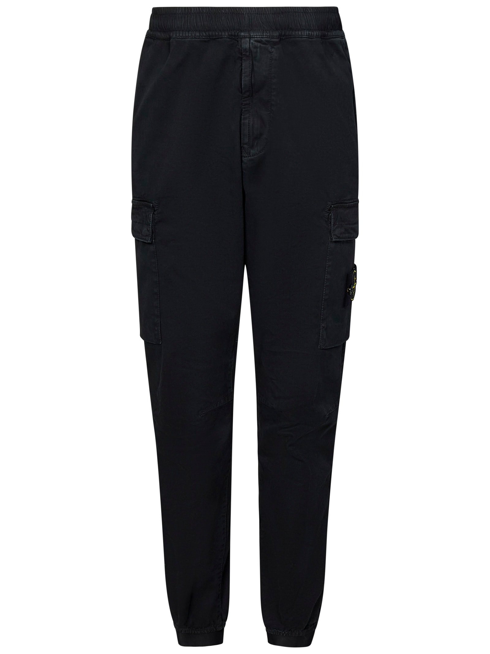 Shop Stone Island Trousers In Black