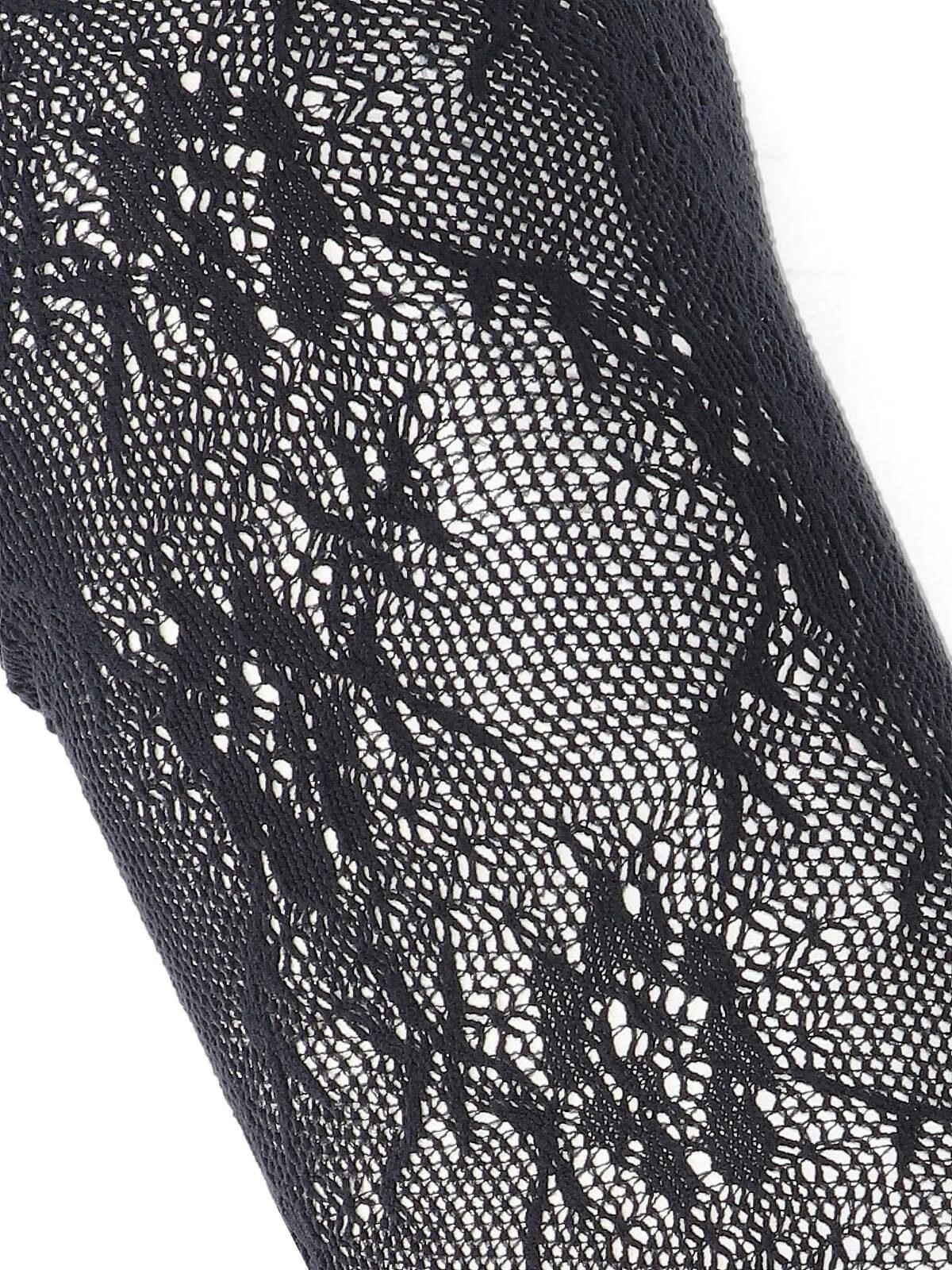 Shop Saint Laurent Lace Tights In Nero