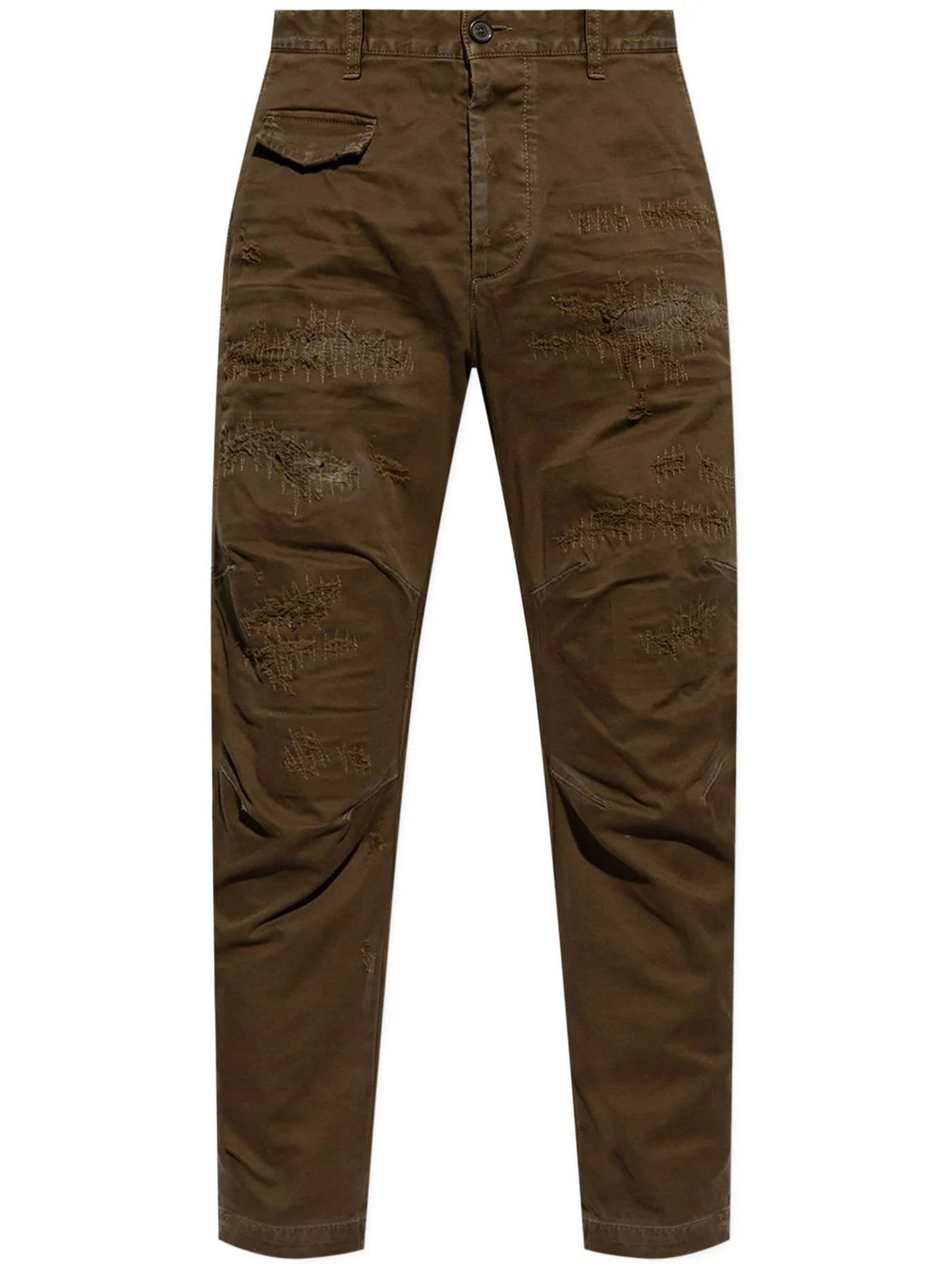 Shop Dsquared2 Trousers Green