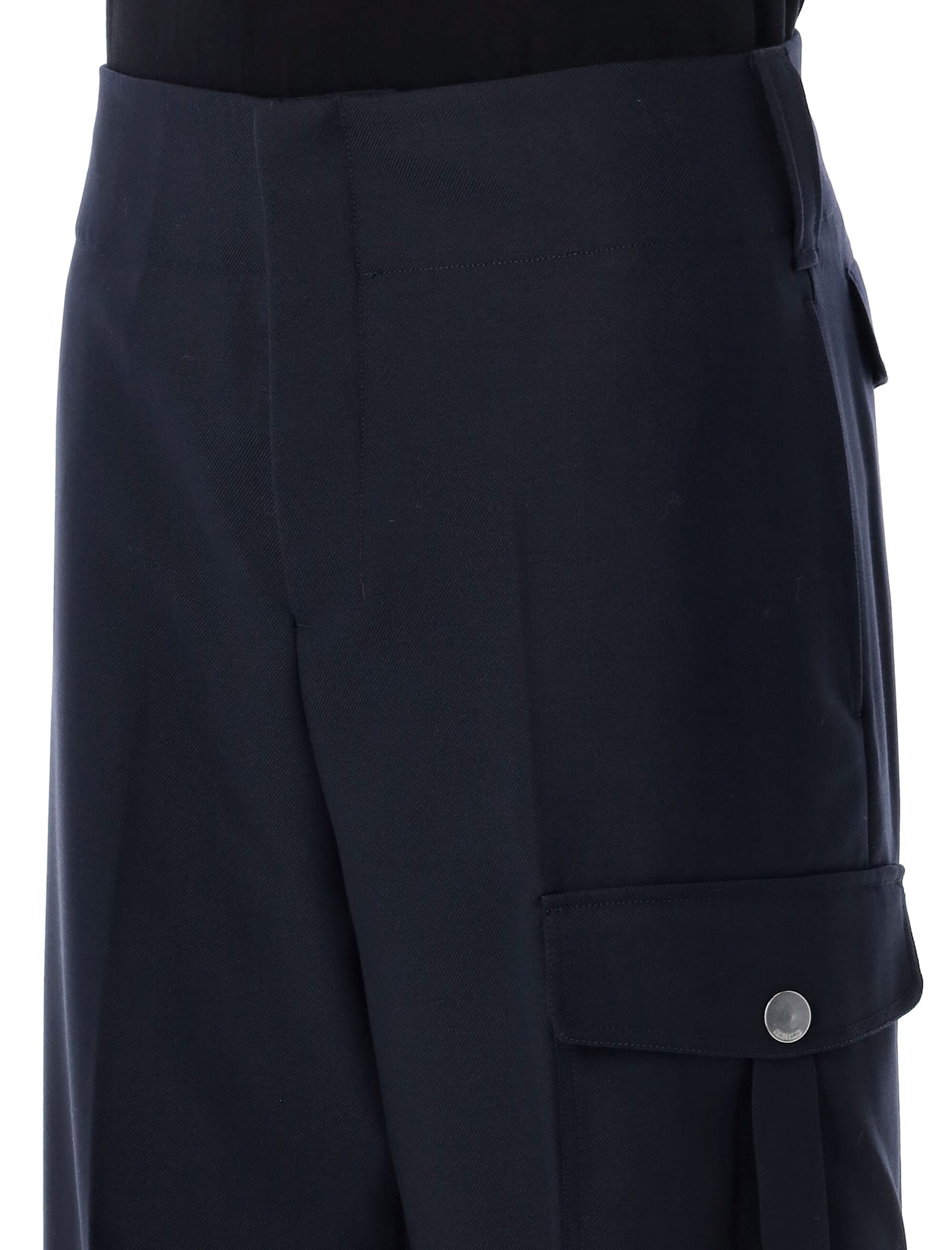 Shop Ami Alexandre Mattiussi Cargo Trousers In Navy