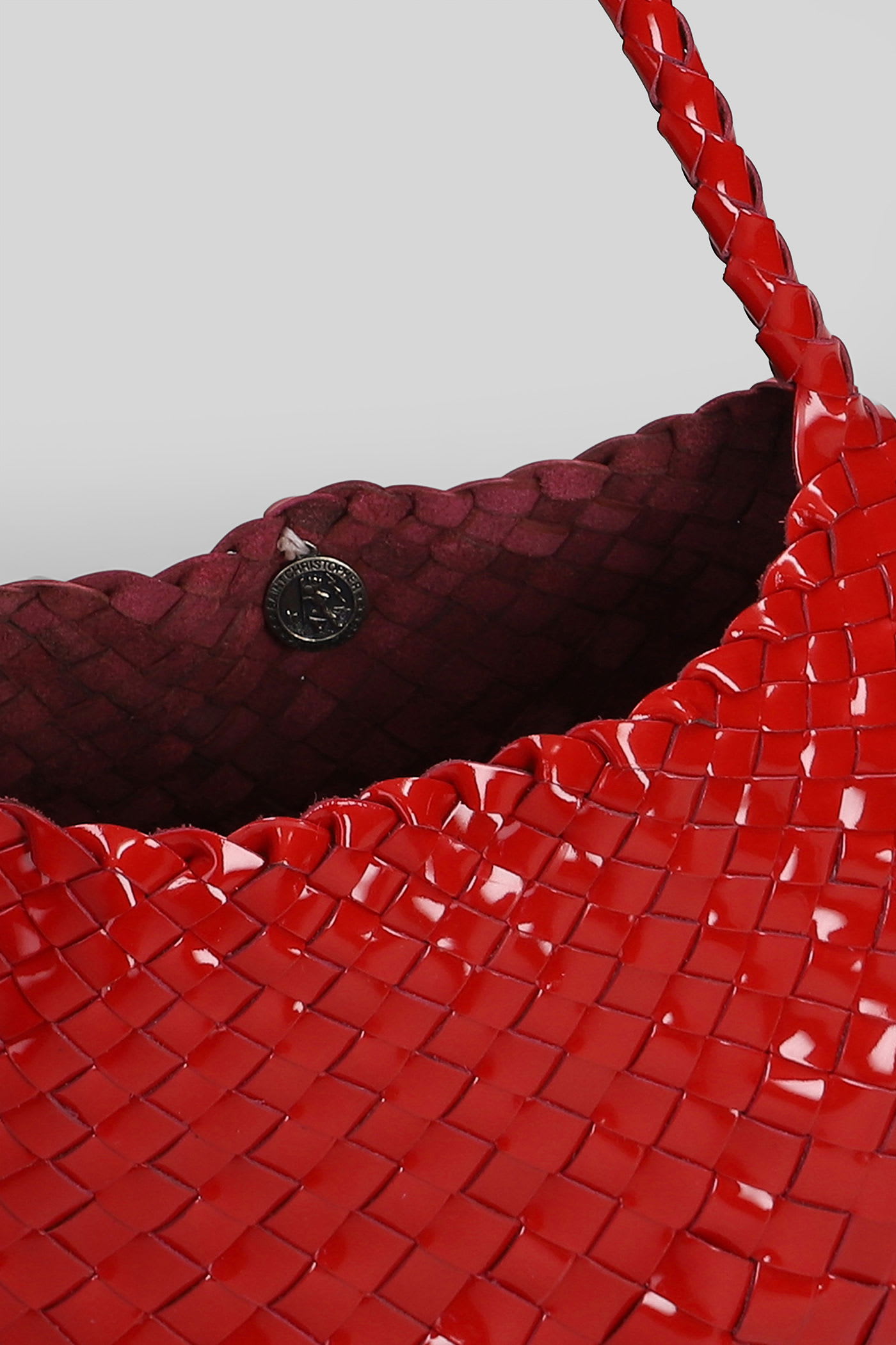 Dragon Diffusion Rosanna Mini Hand Bag In Red Leather In Red