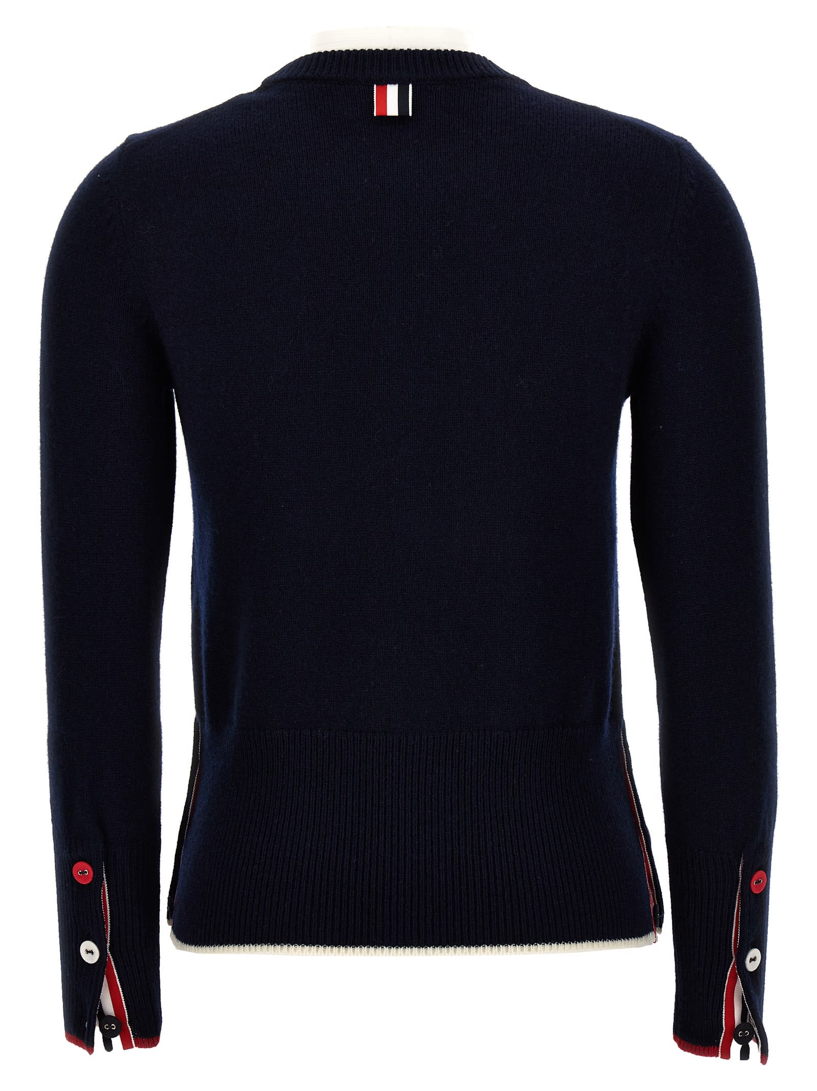 Shop Thom Browne Hector & Bow Sweater In Blue