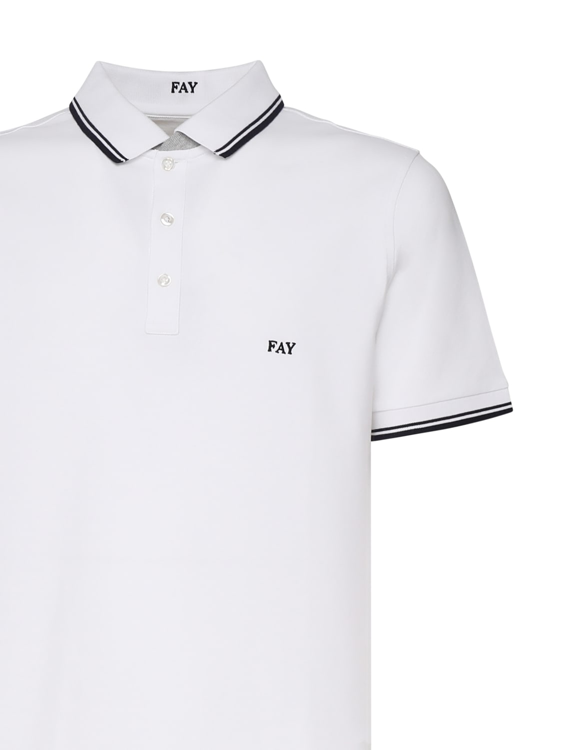 Shop Fay Cotton Polo In White