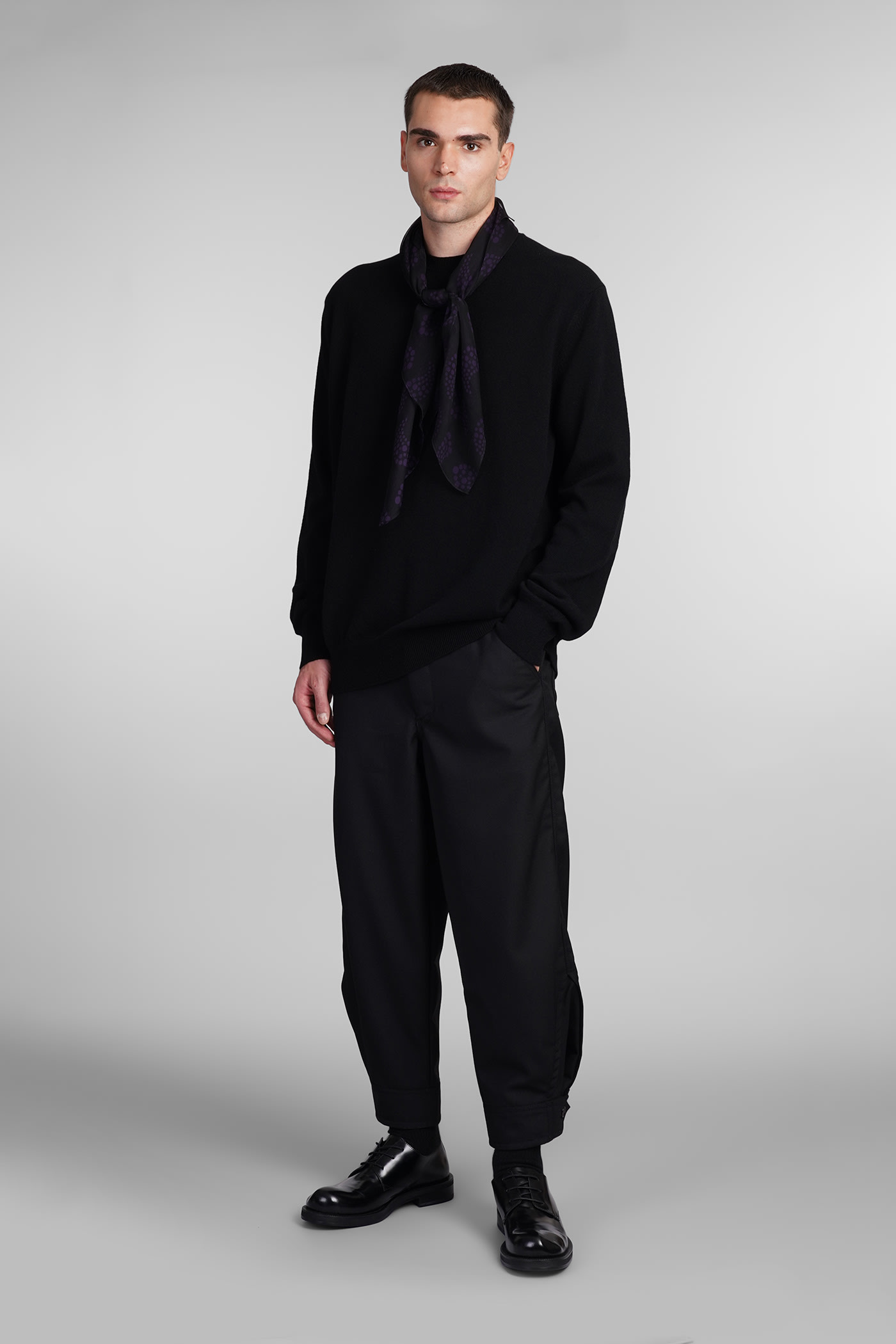 Shop Comme Des Garçons Shirt Knitwear In Black Wool