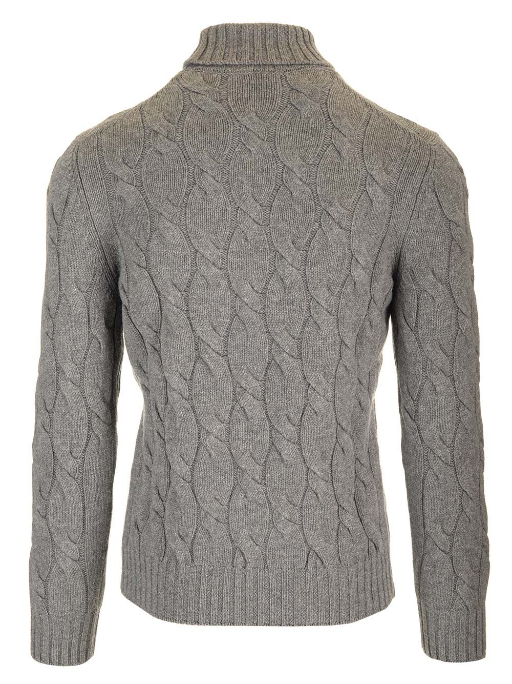 Shop Barba Napoli Maglione Collo Alto In Grey