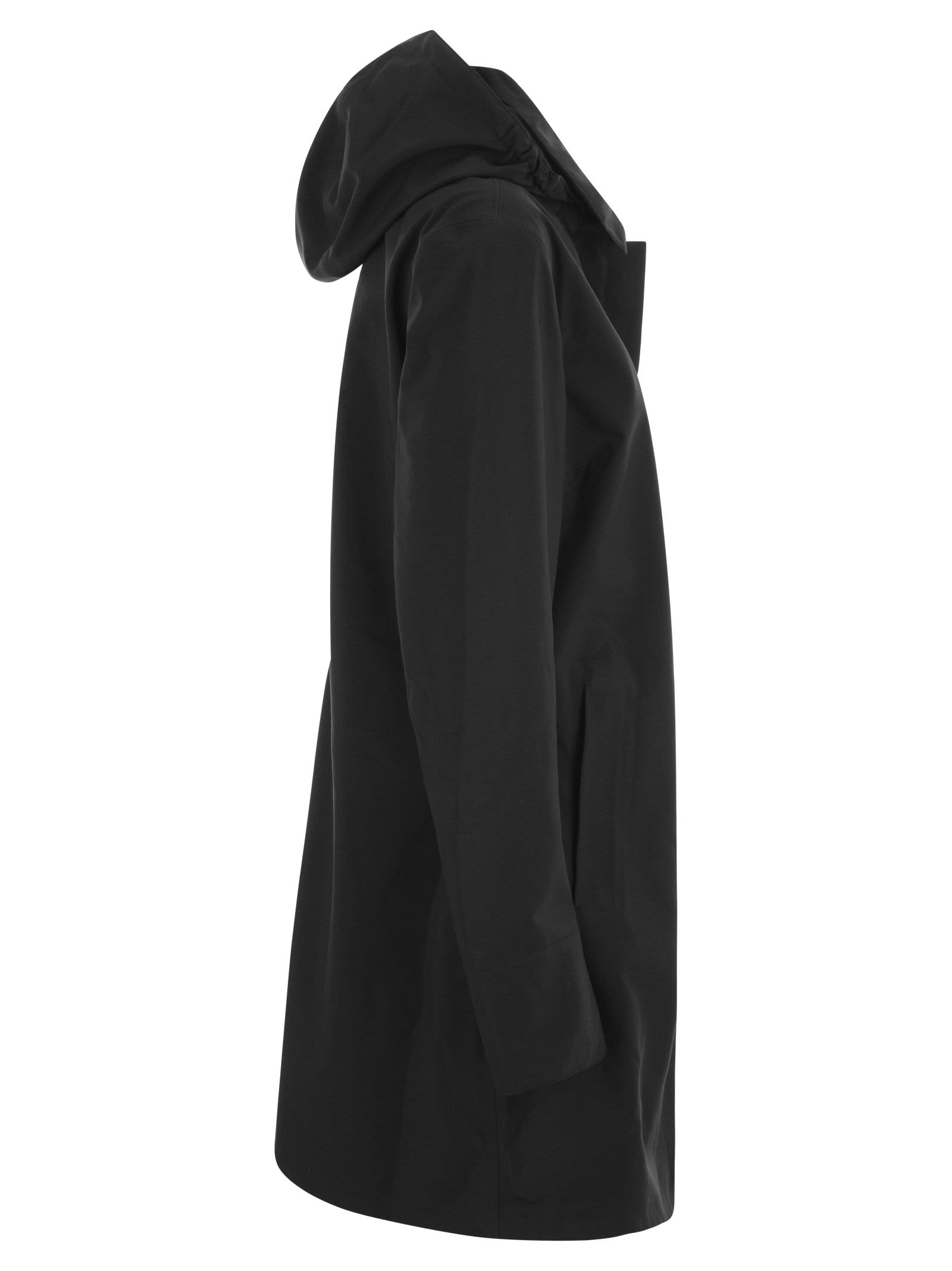 Shop K-way Mathy Bonded - Hooded Jacket In Black