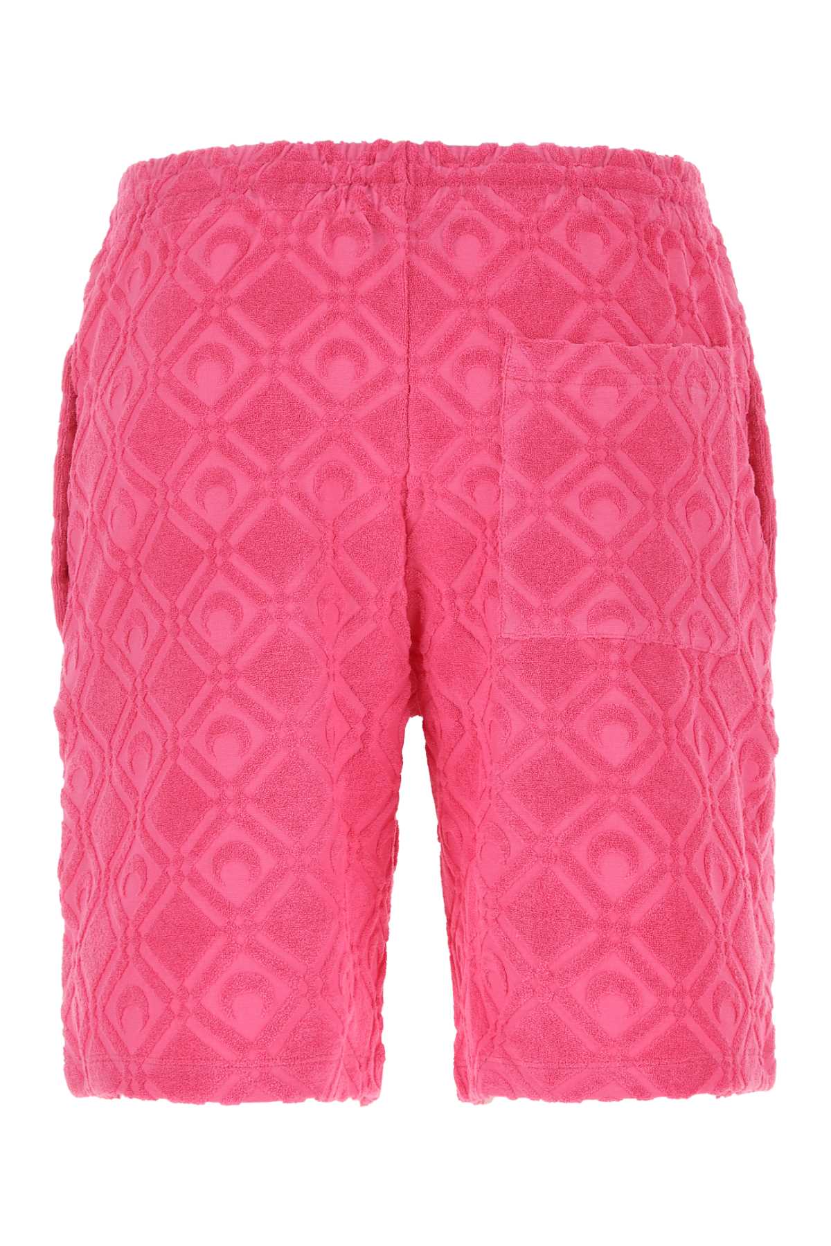 Shop Marine Serre Fuchsia Terry Fabric Bermuda Shorts In Multicolor